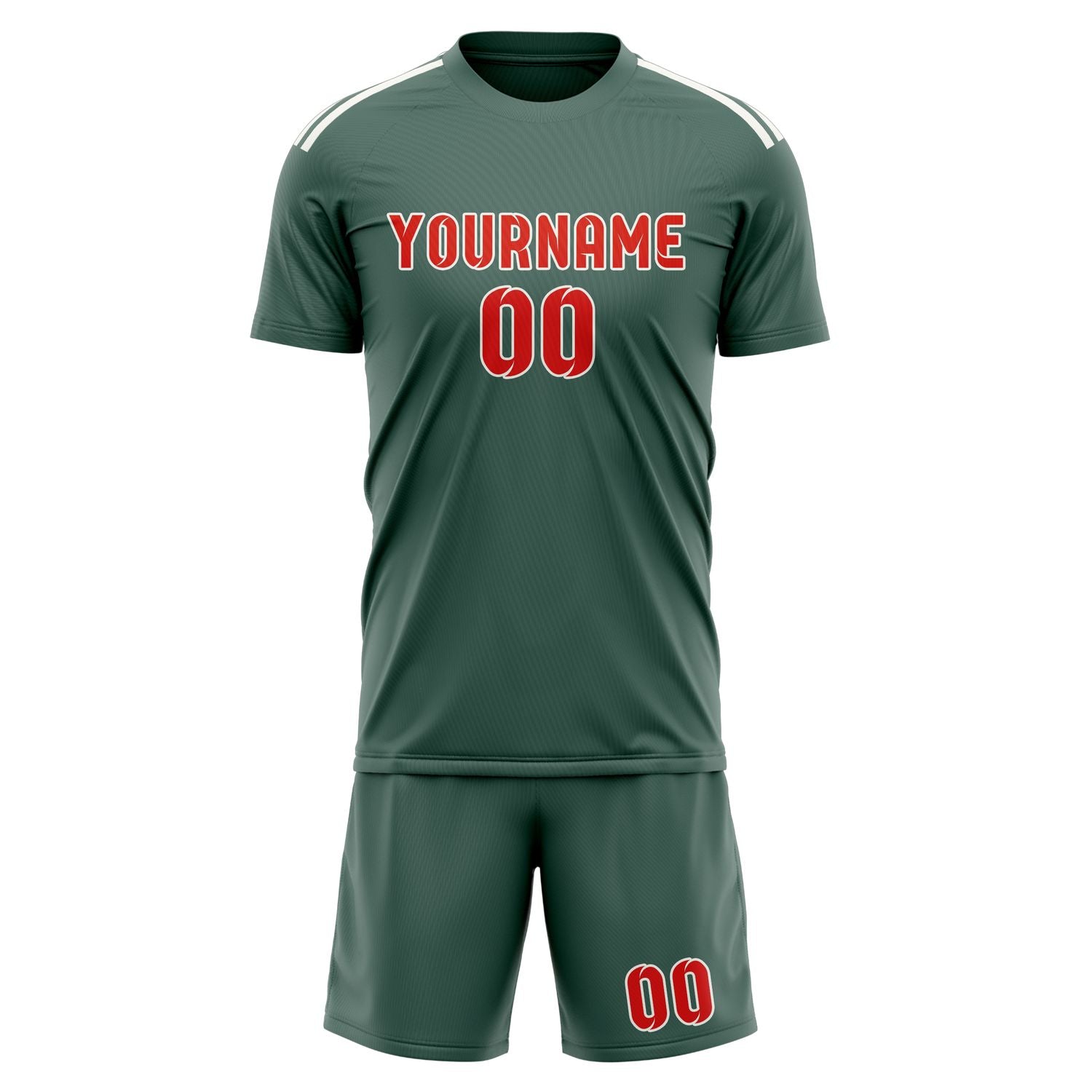 Custom Blue Green Orange Red Soccer Set