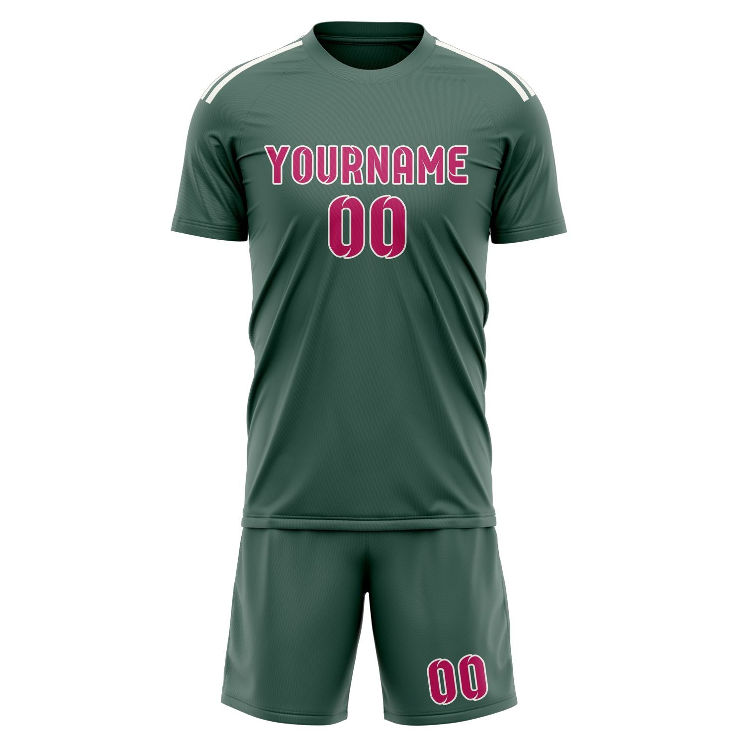 Custom Blue Green Pink Soccer Set