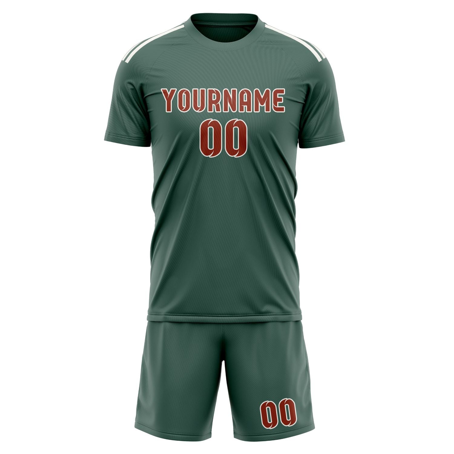 Custom Blue Green Coral Red Soccer Set