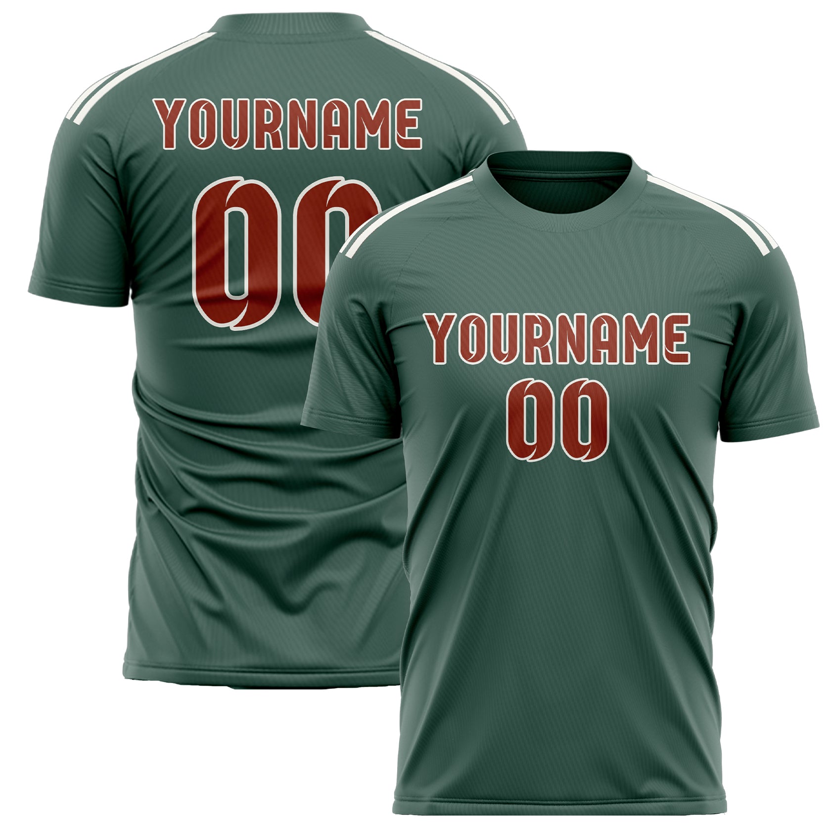 Custom Blue Green Coral Red Soccer Jersey