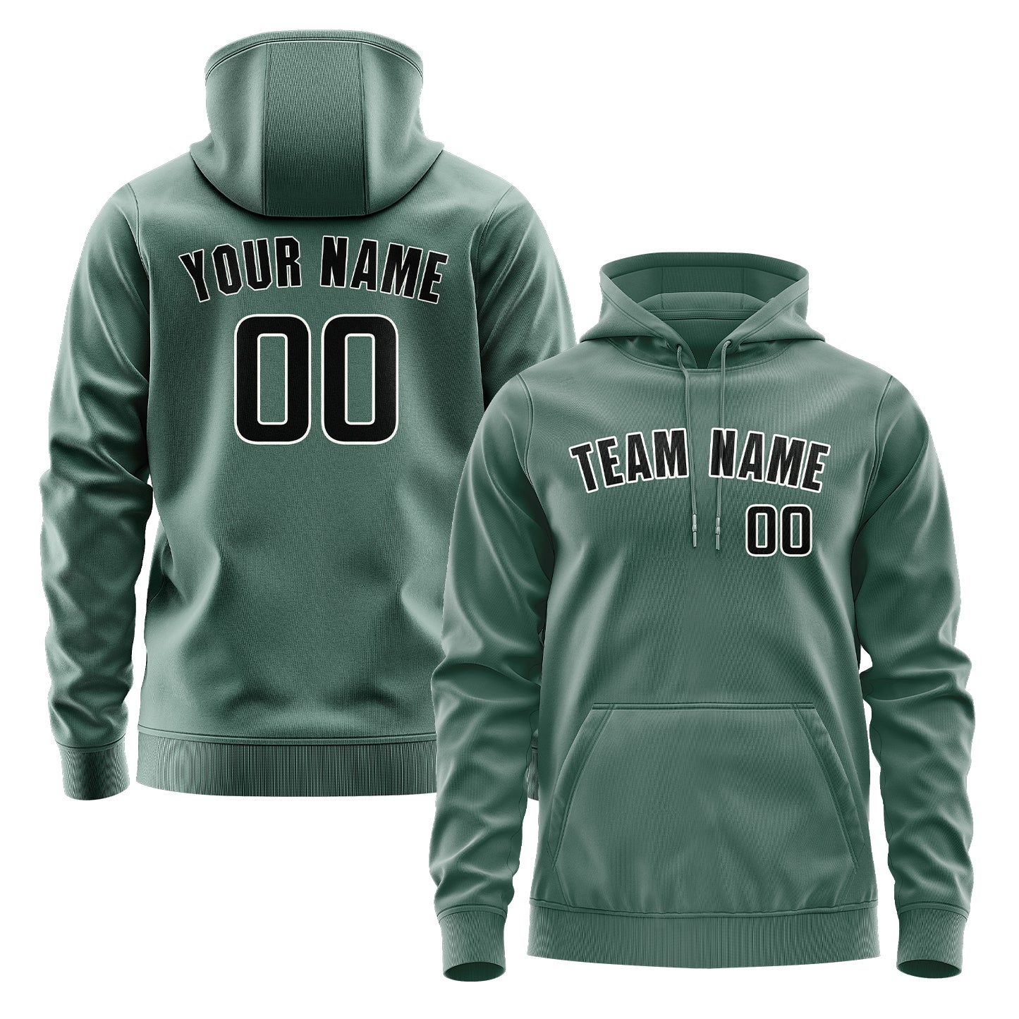 Custom Blue Green Black Hoodie