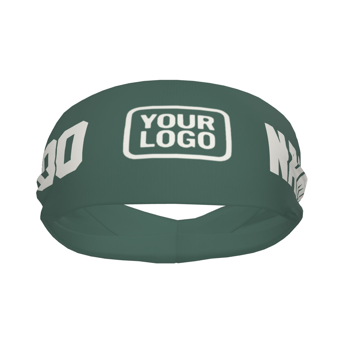 Custom Blue Green White Sports headband