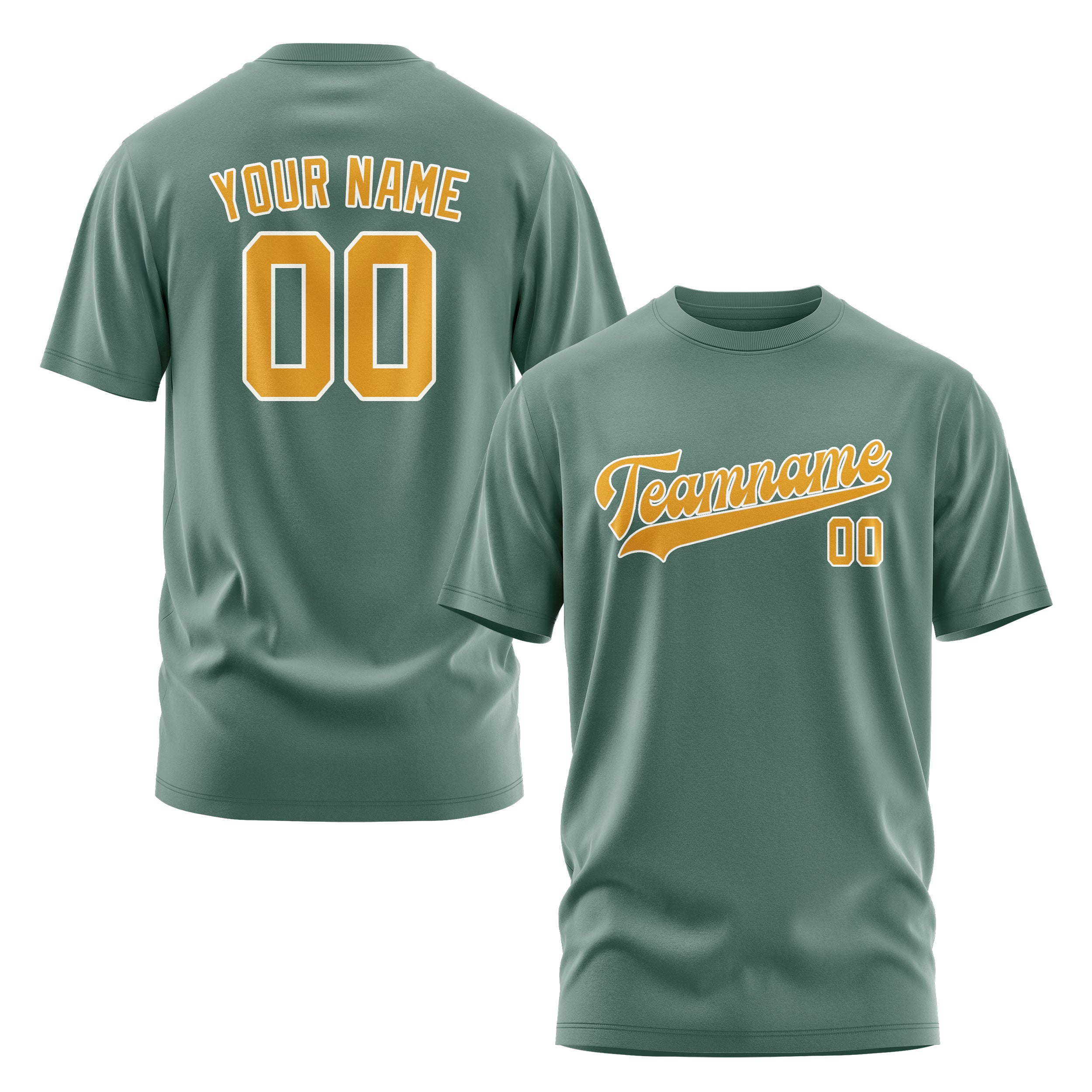 Custom Blue Green Yellow T-Shirt