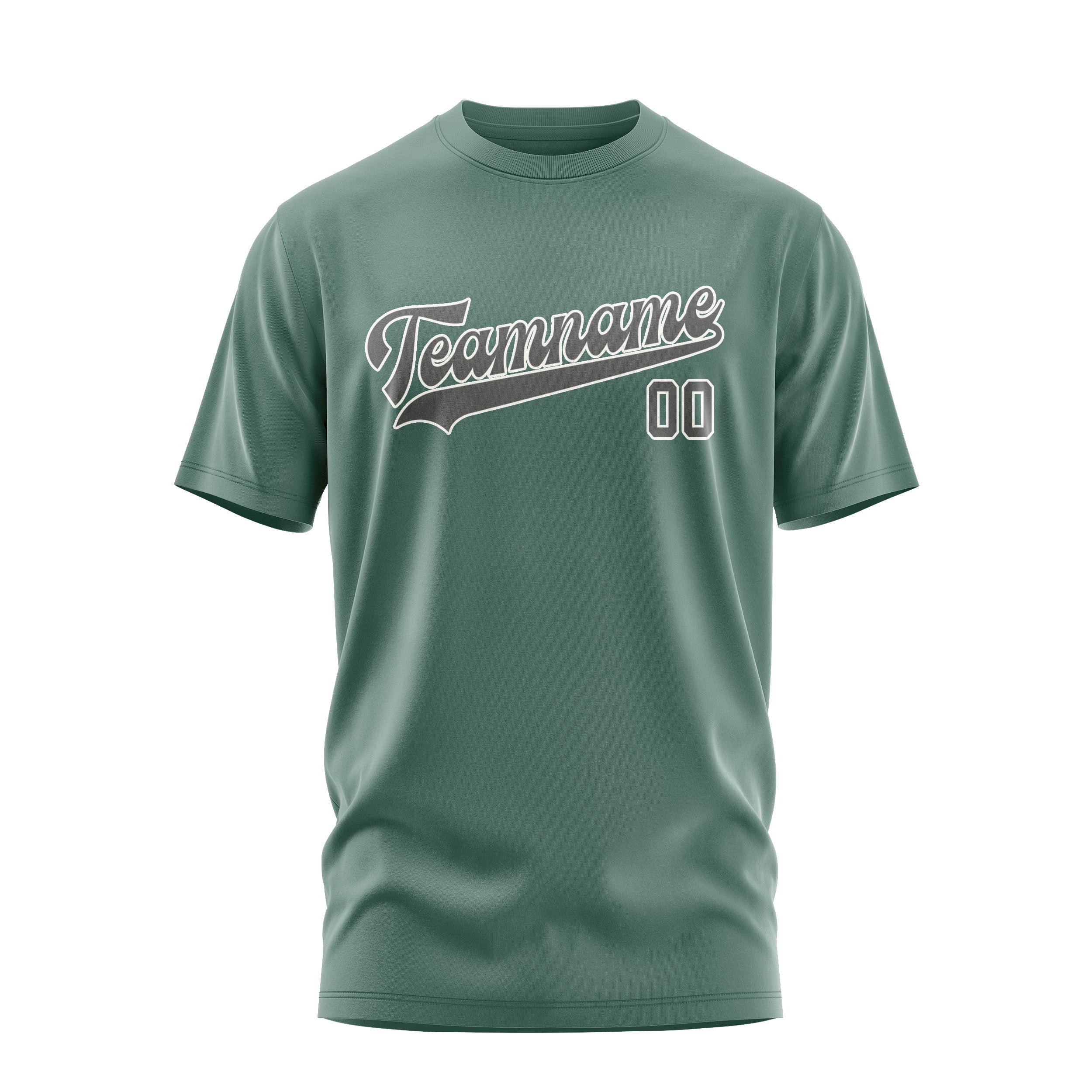 Custom Blue Green Dark Grey T-Shirt