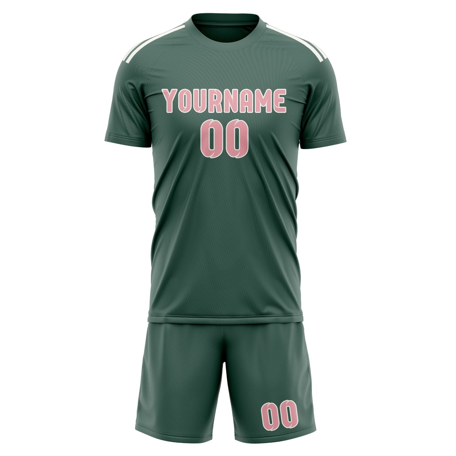 Custom Blue Green Light Pink Soccer Set