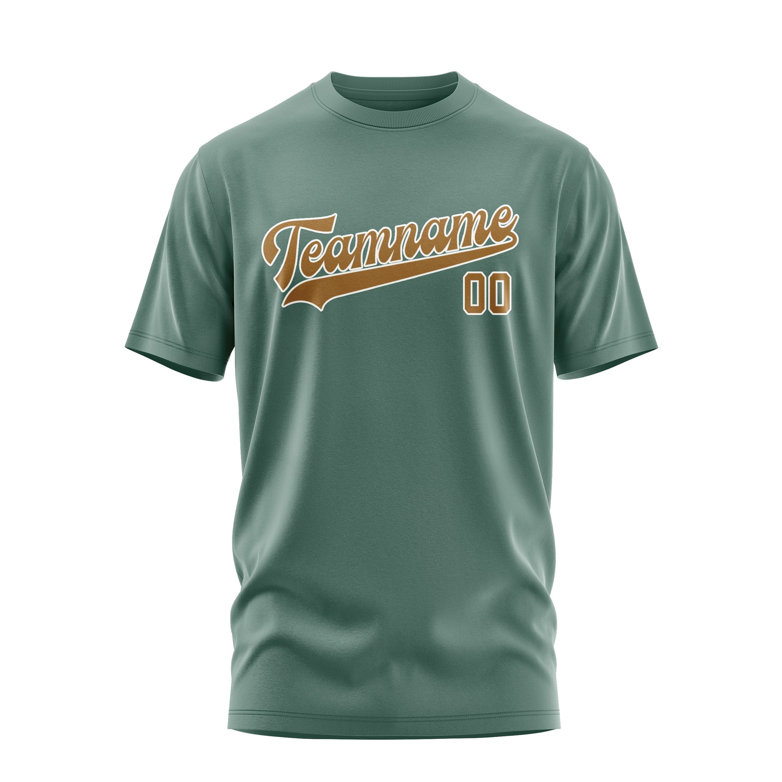 Custom Blue Green Khaki T-Shirt