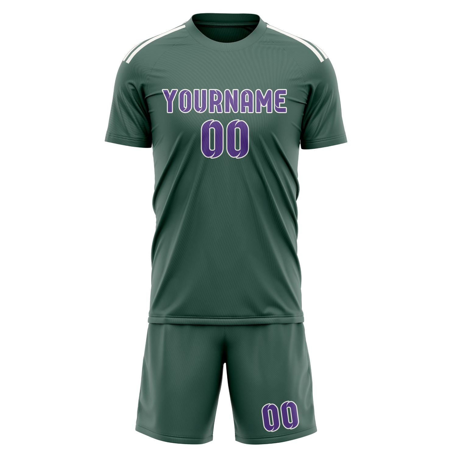 Custom Blue Green Light Purple Soccer Set