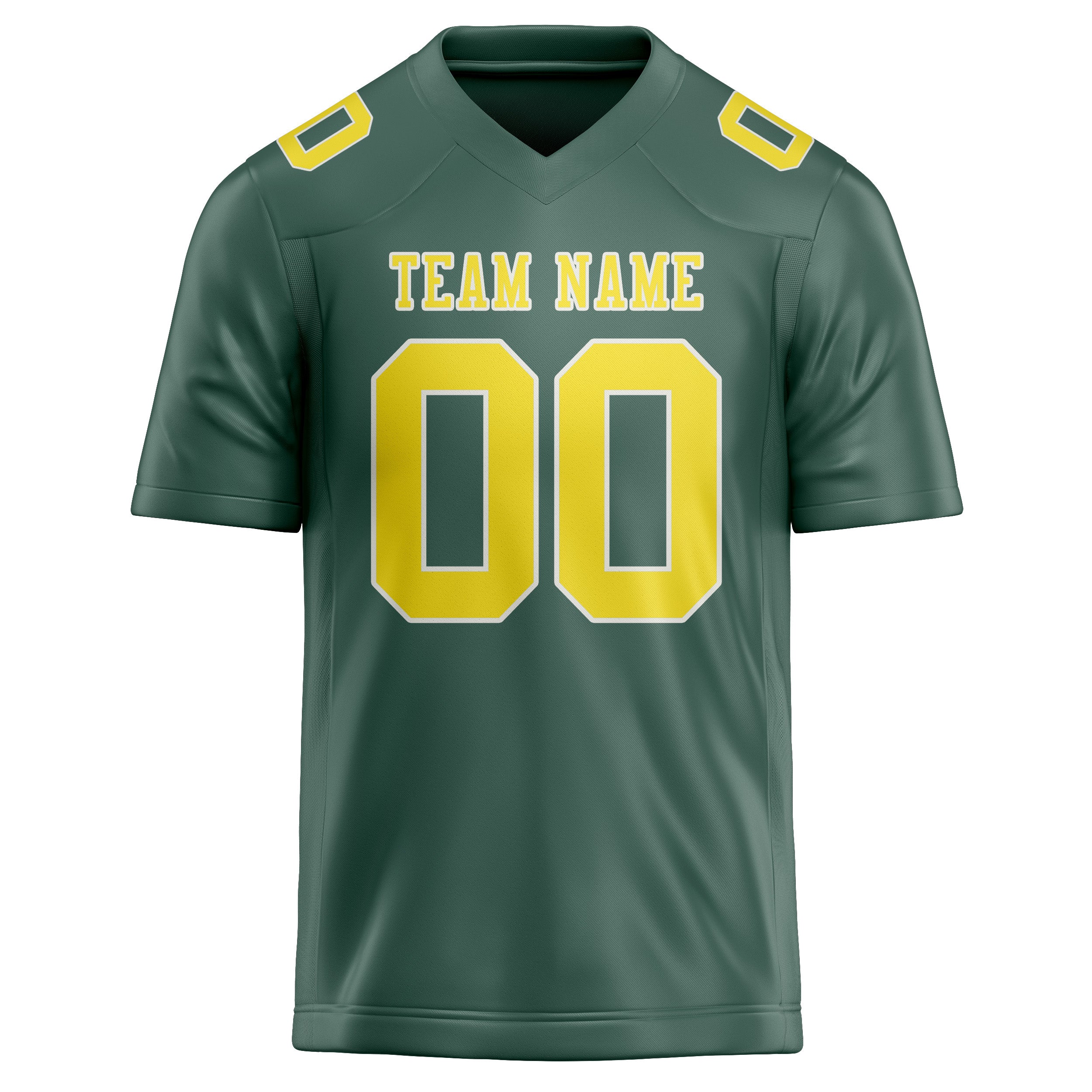 Custom Blue Green Light Yellow Football Jersey