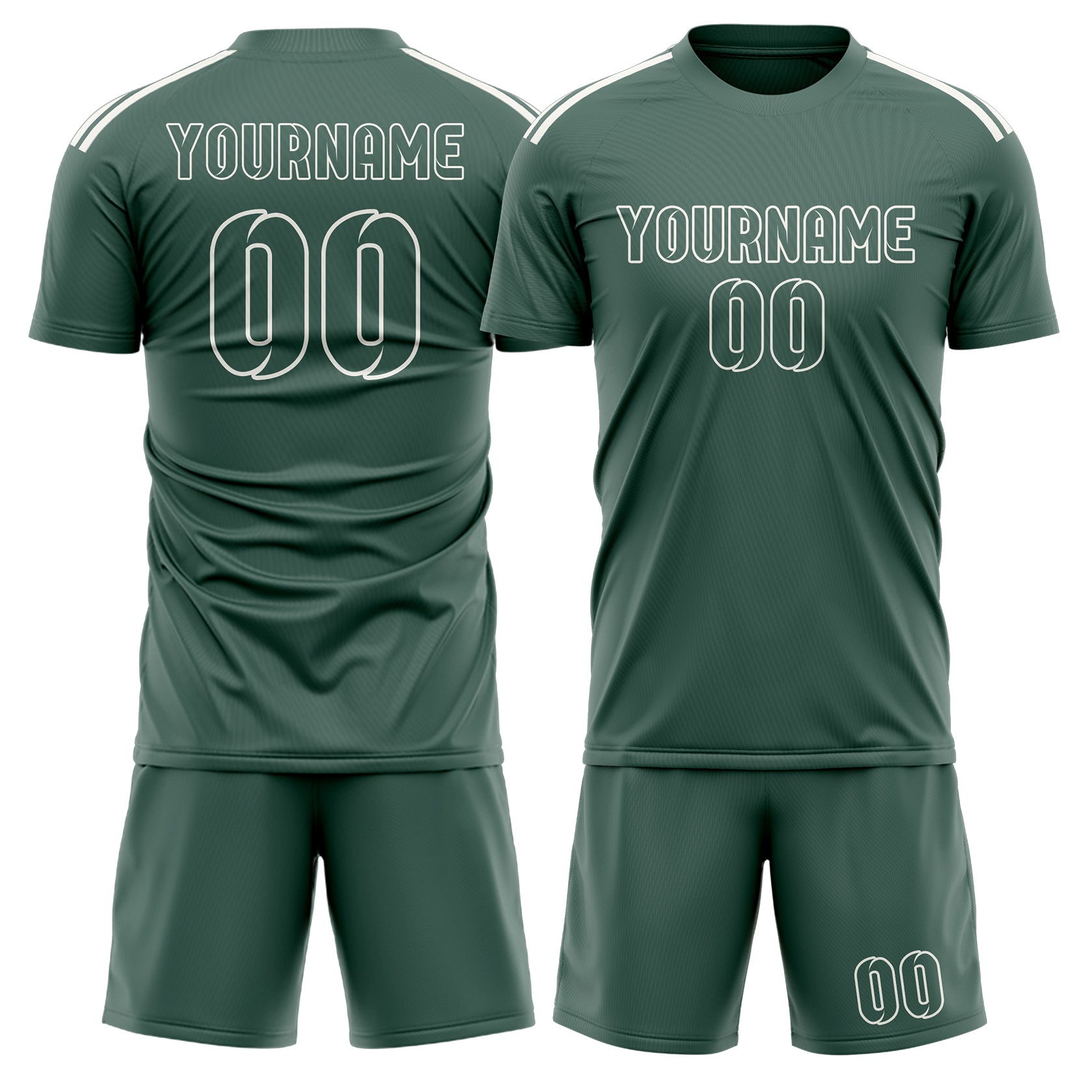 Custom Blue Green Blue Green Soccer Set