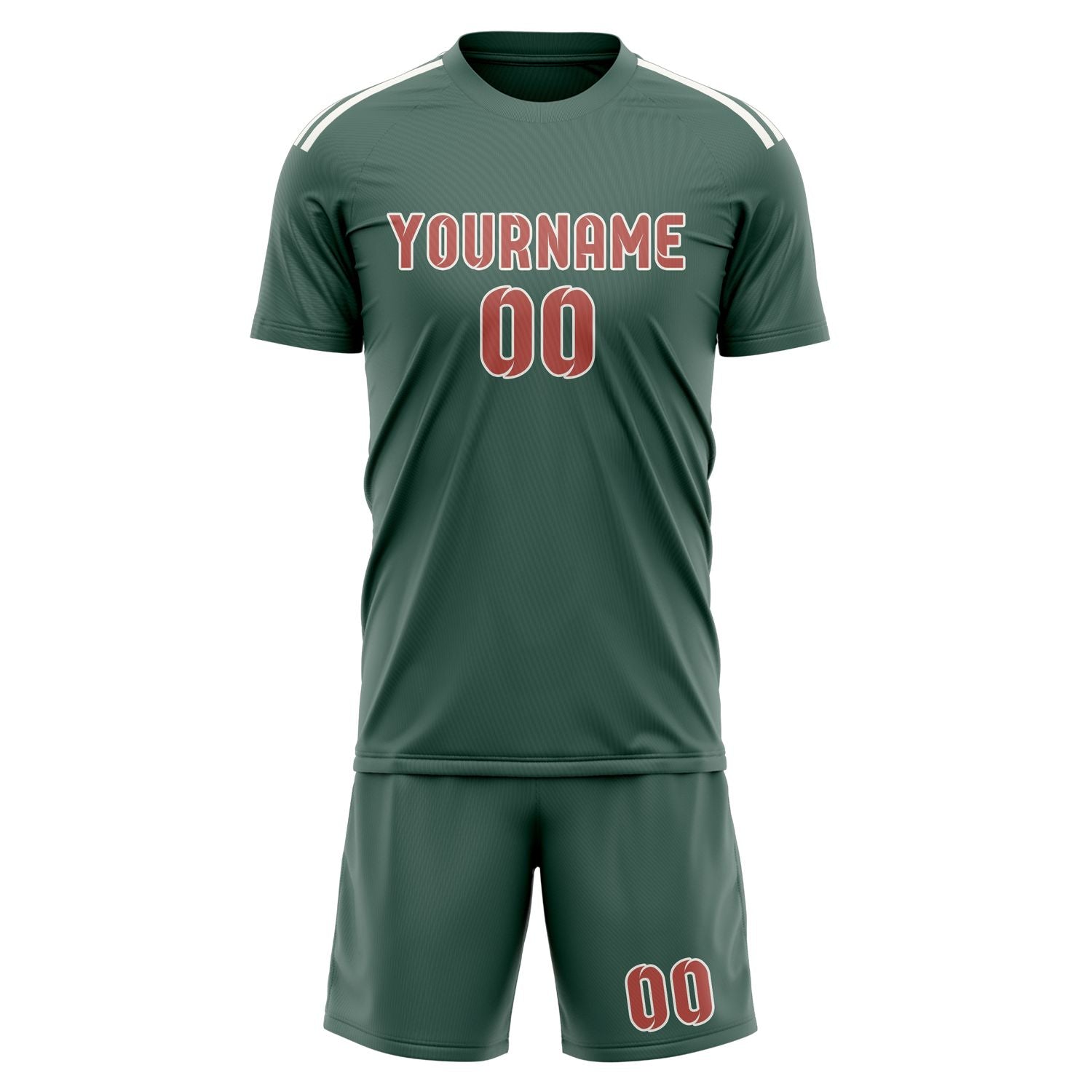 Custom Blue Green Copper Rose Soccer Set