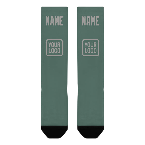 Custom Blue Green Gray Knee-High Sock