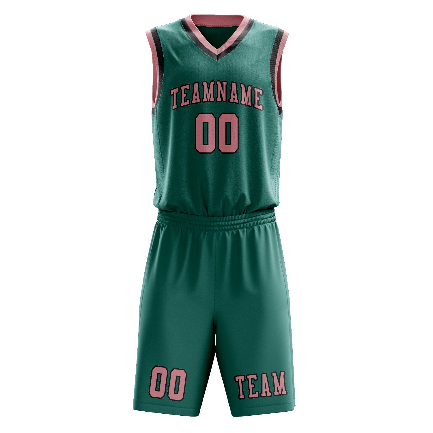 Custom Blue Green Light Pink Basketball Set