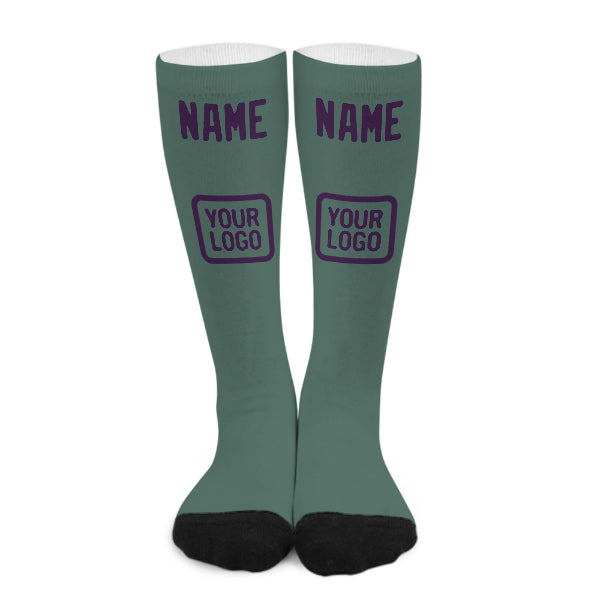Custom Blue Green Purple Knee-High Sock