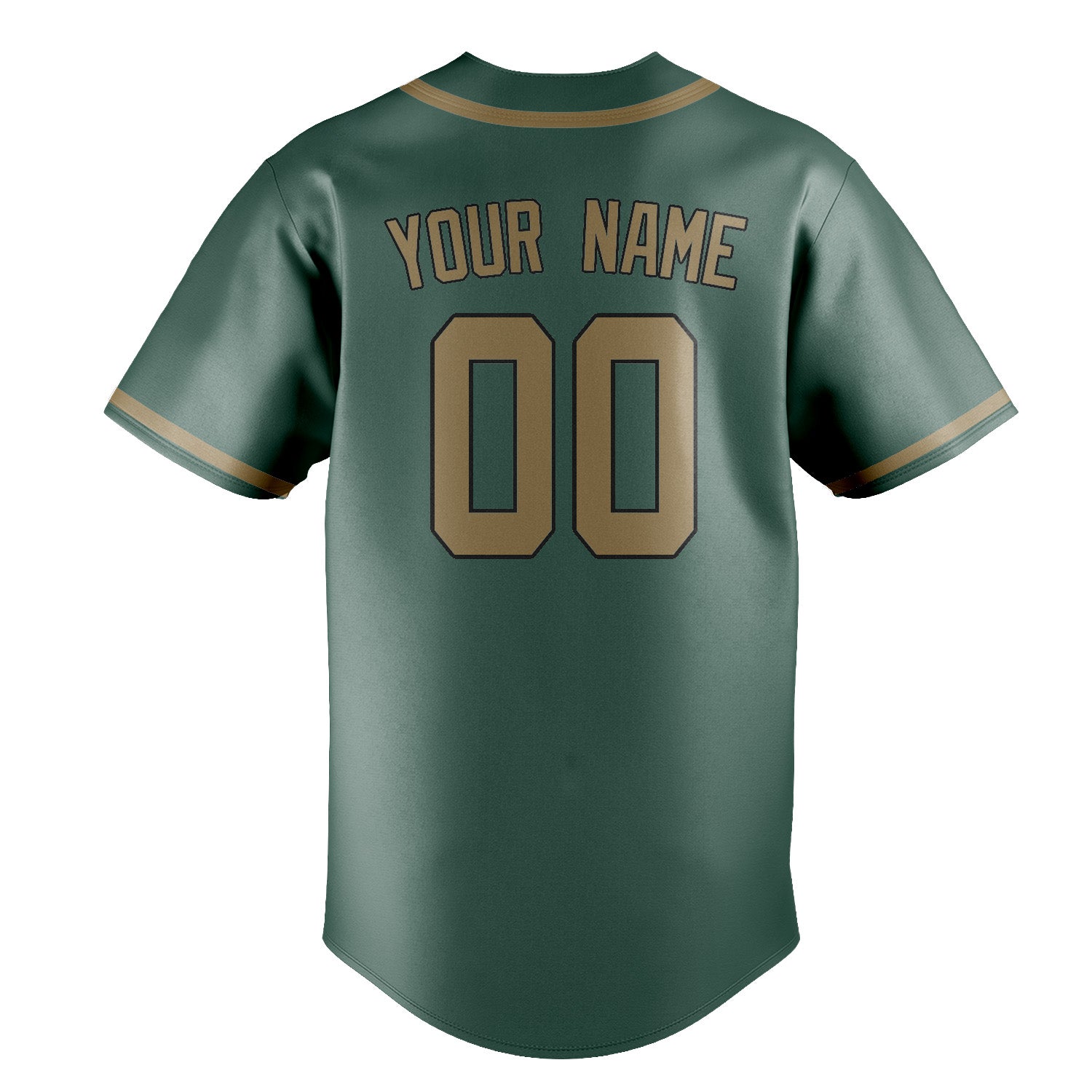 Custom Blue Green Light Khaki Baseball Jersey