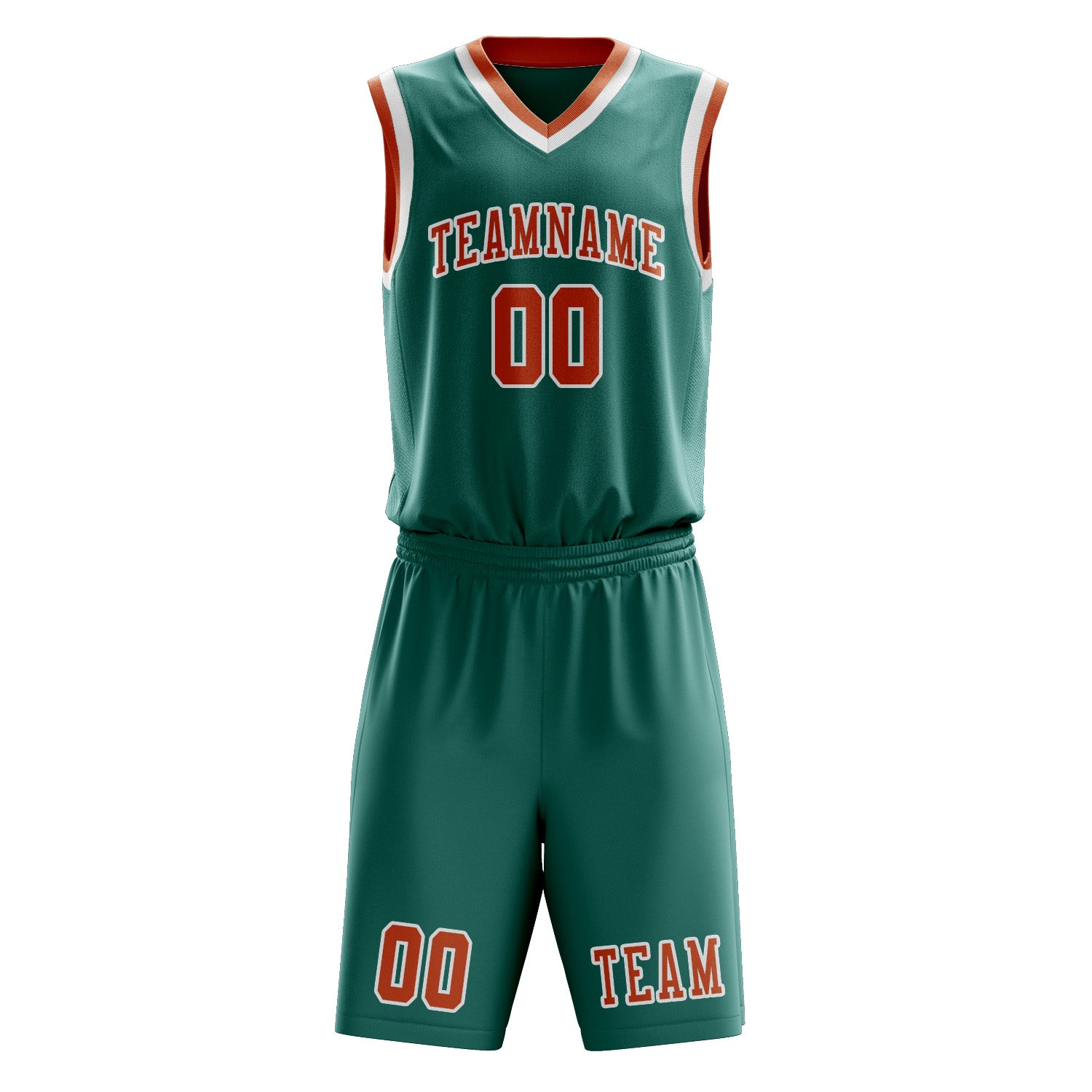 Custom Blue Green Orange Basketball Set