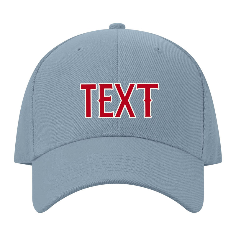 Custom Slate Gray Crimson Red Hat 27B21814