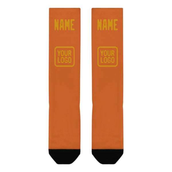 Custom Orange Yellow Knee-High Sock