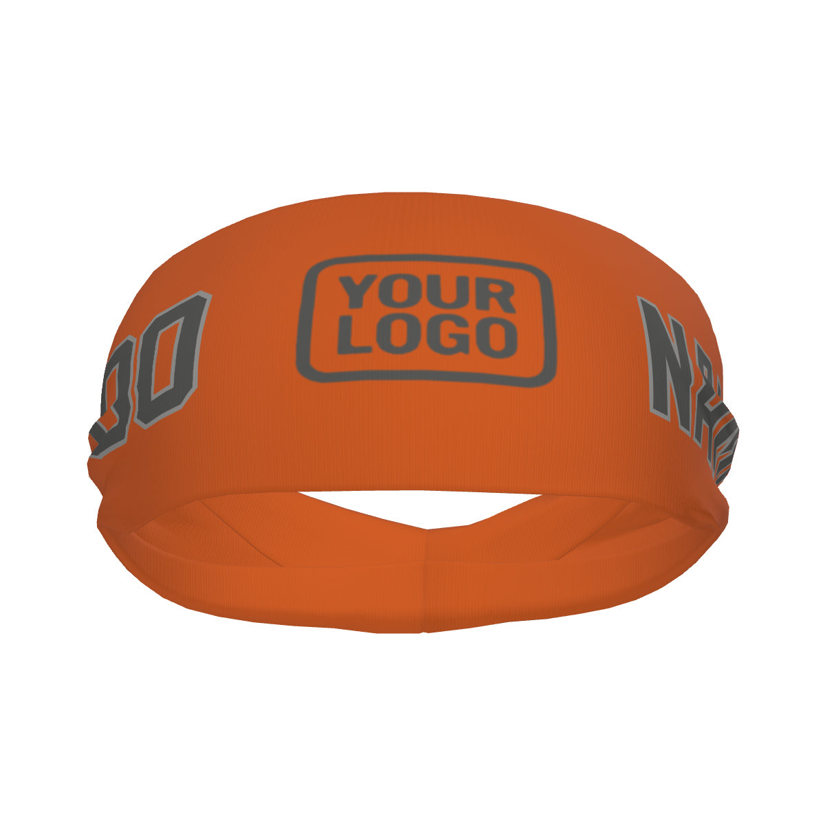 Custom Orange Dark Grey Sports headband