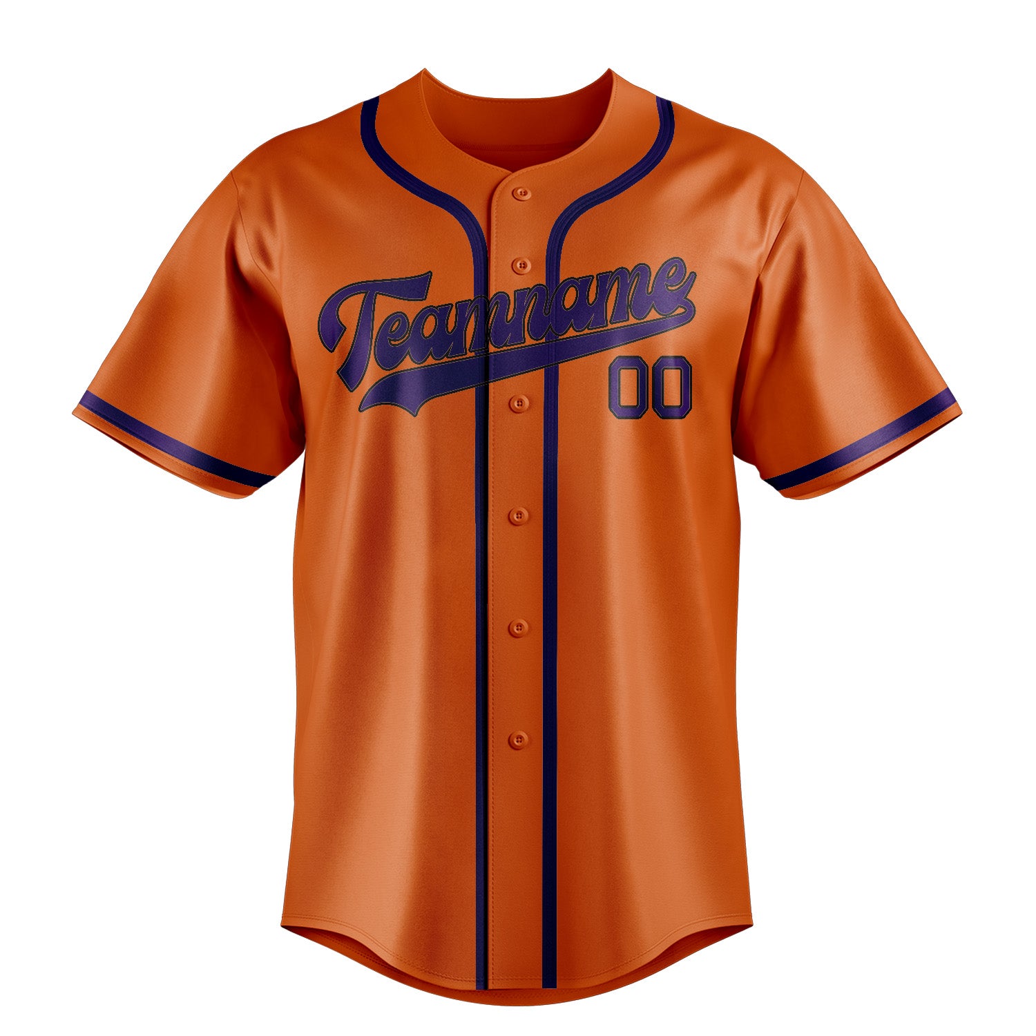 Custom Orange Purple Baseball Jersey