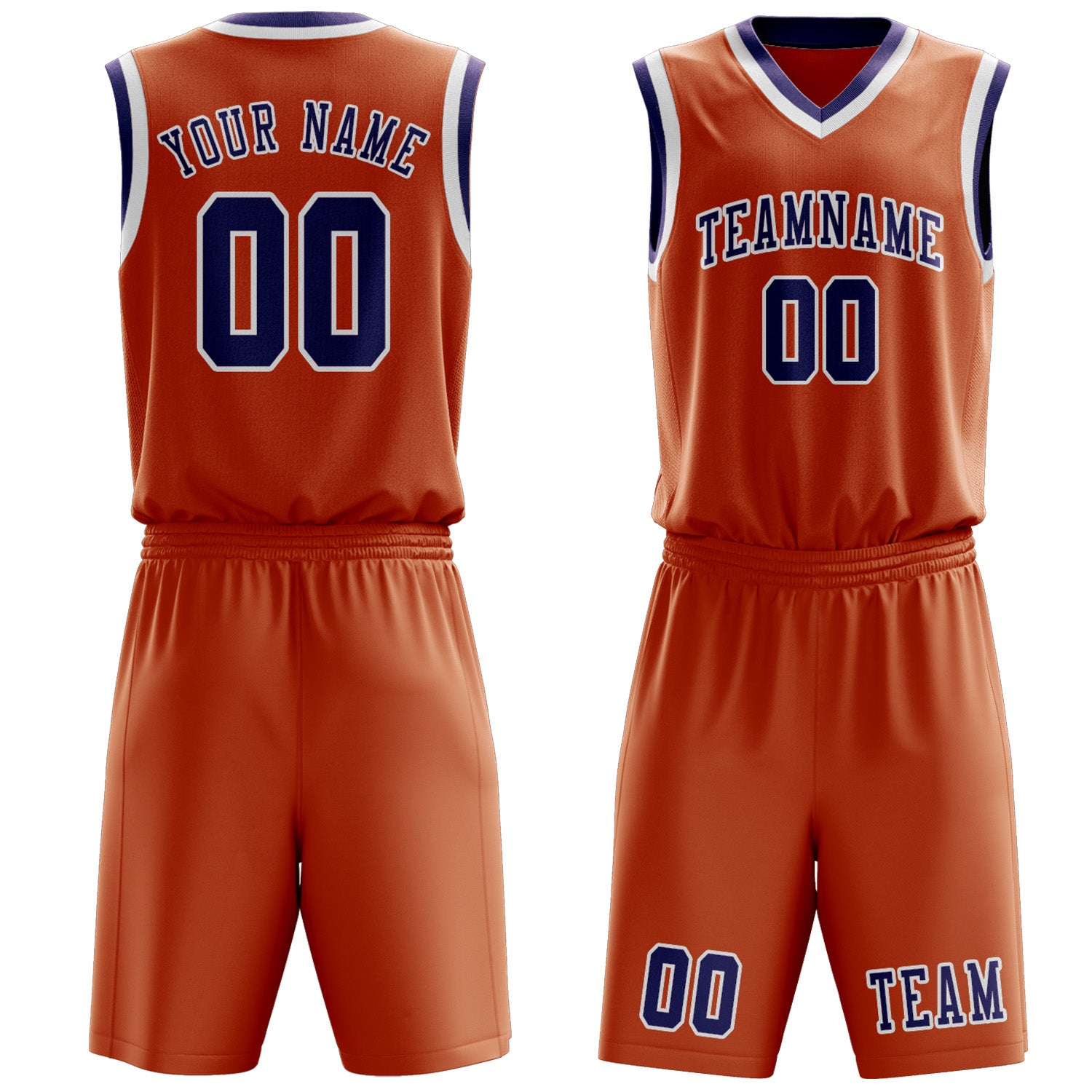 Custom Orange Purple Basketball Set