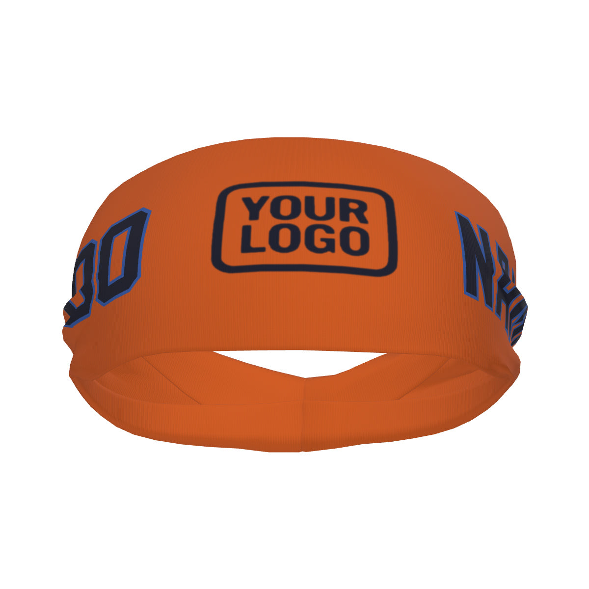 Custom Orange Navy Sports headband