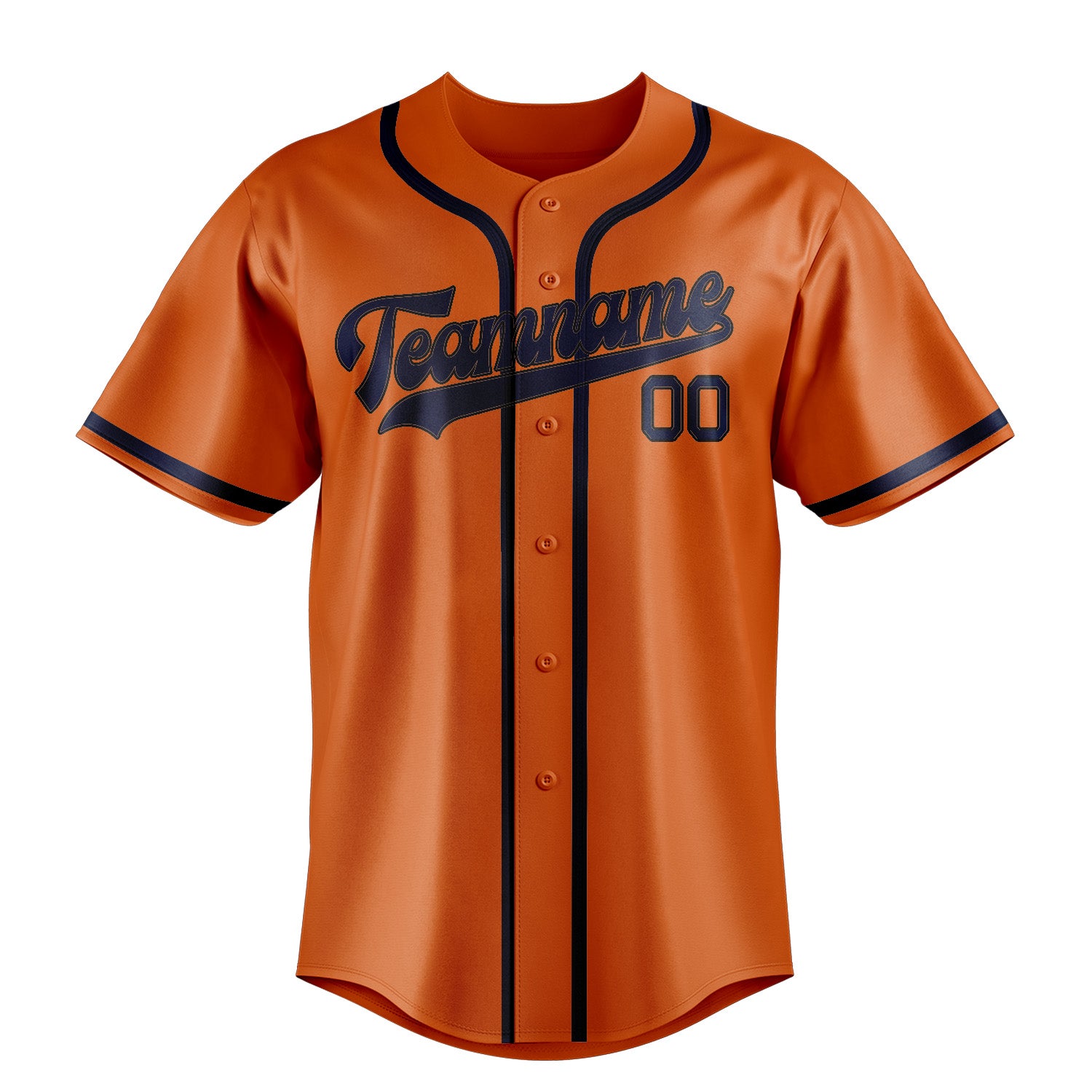 Custom Orange Blue Baseball Jersey