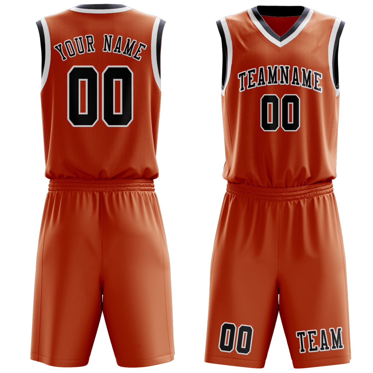 Custom Orange Navy Basketball Set