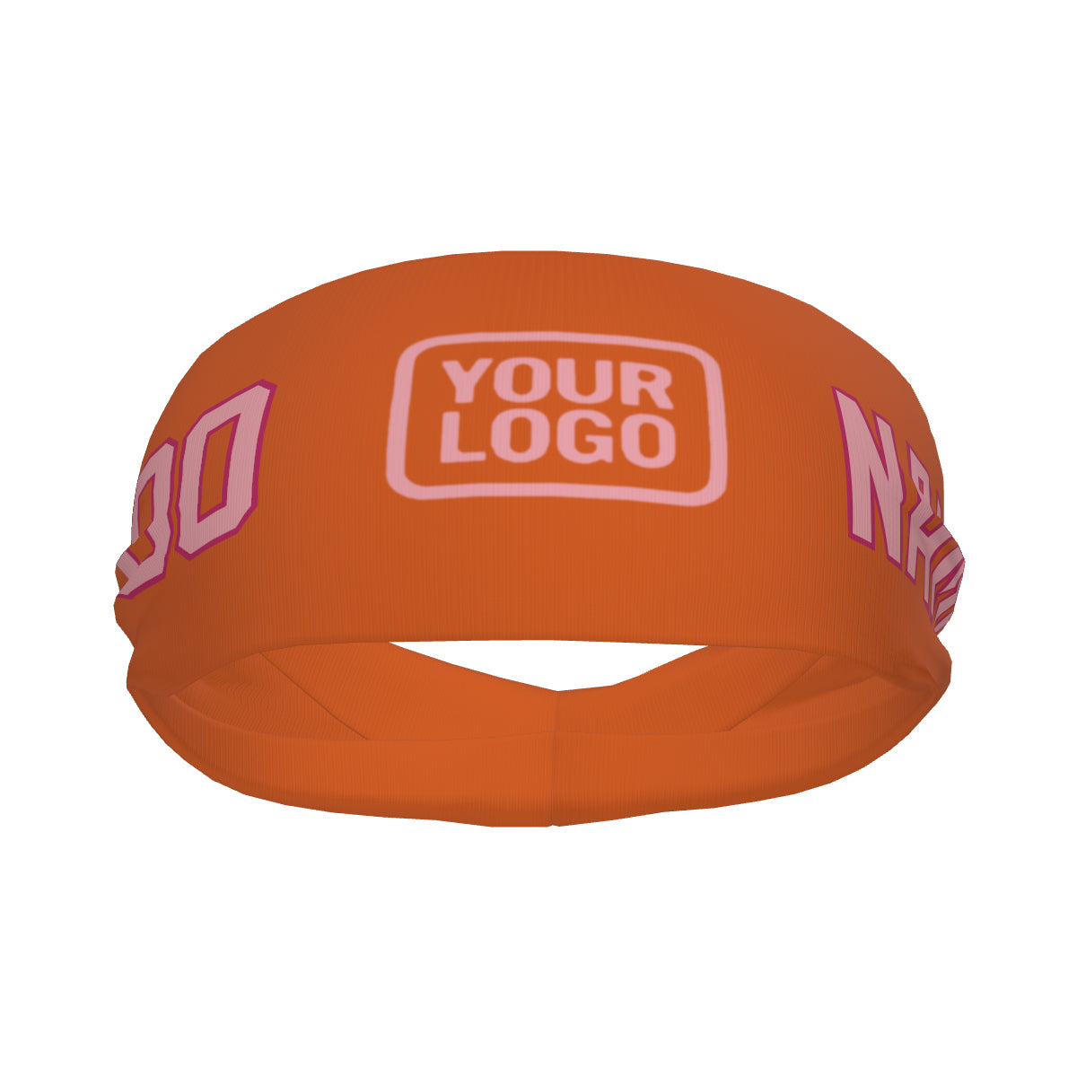 Custom Orange Light Pink Sports headband