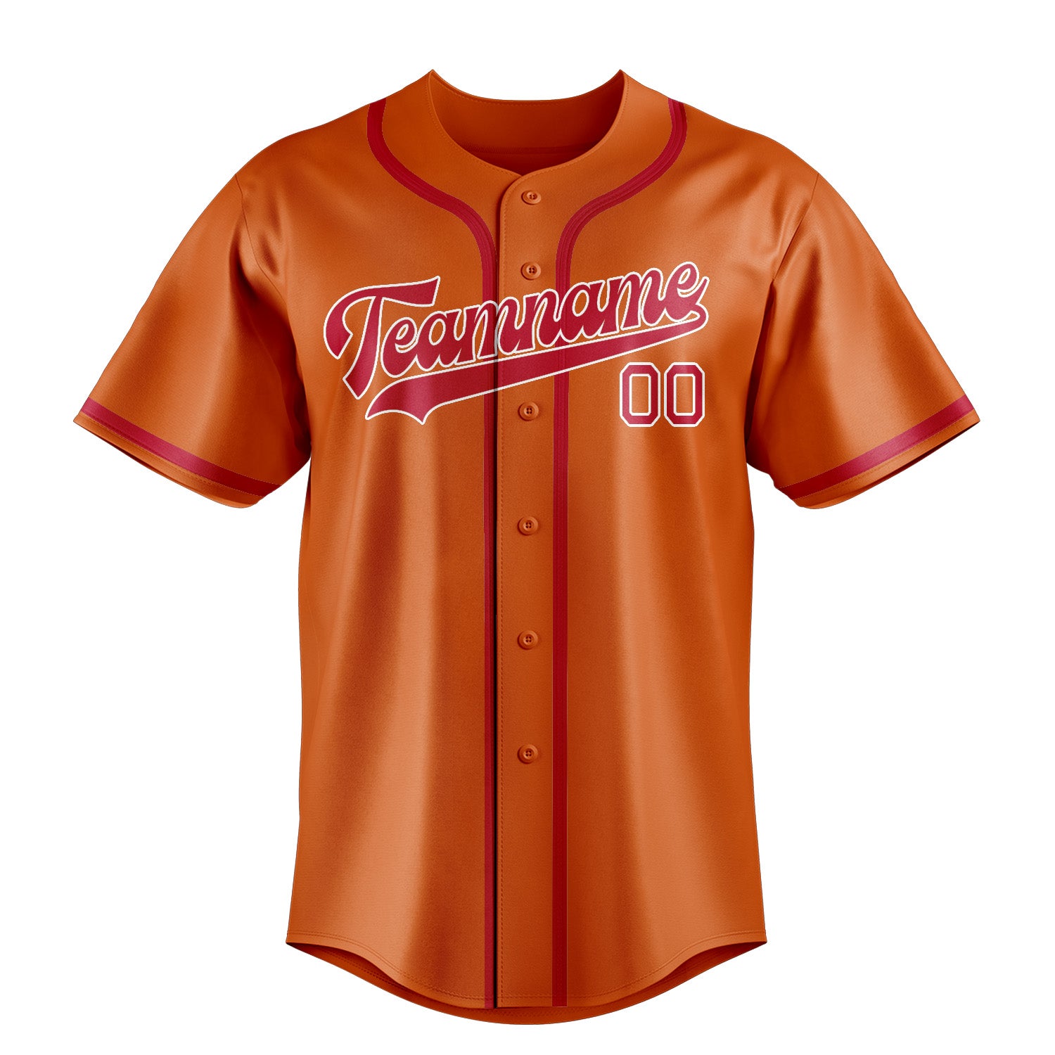 Custom Orange Red Baseball Jersey