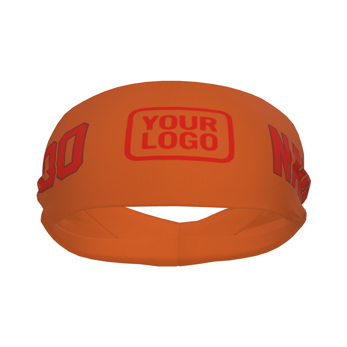 Custom Orange Orange Red Sports headband
