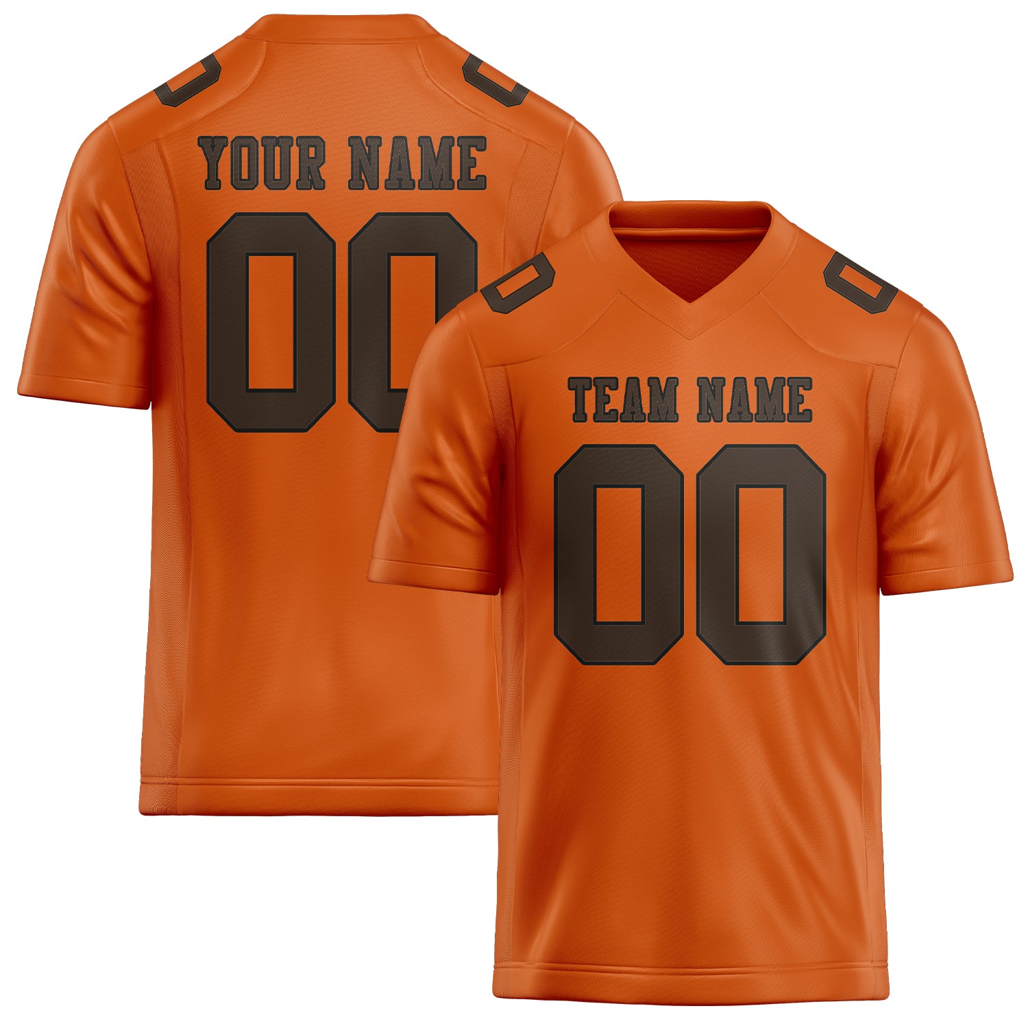 Custom Orange Brown Football Jersey
