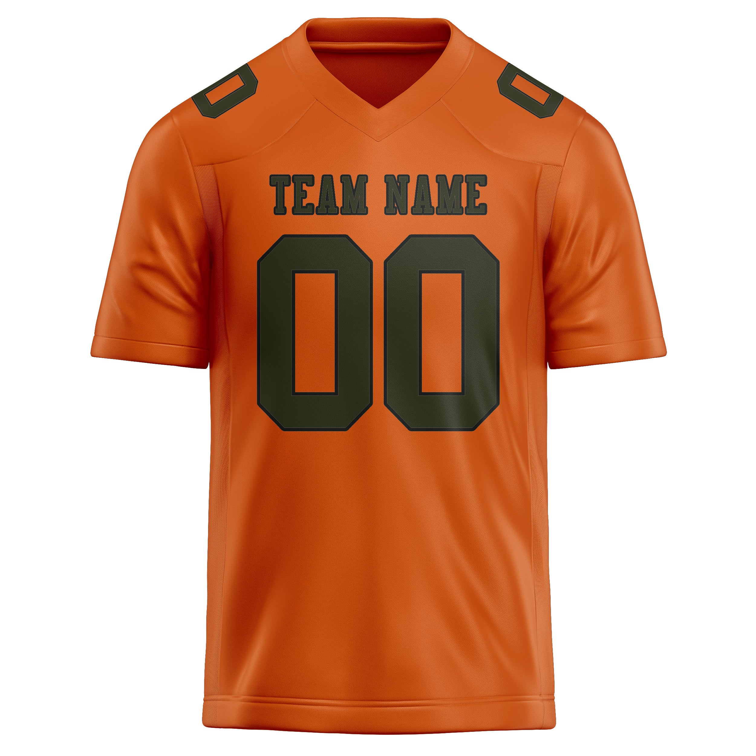 Custom Orange Olive Football Jersey