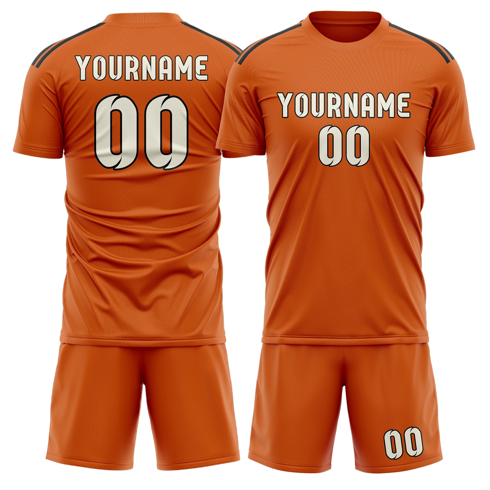 Custom Orange Cream Soccer Set
