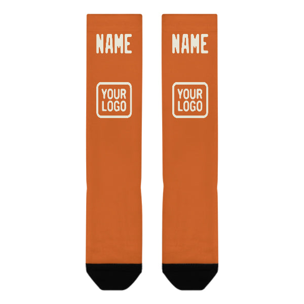 Custom Orange Cream Knee-High Sock