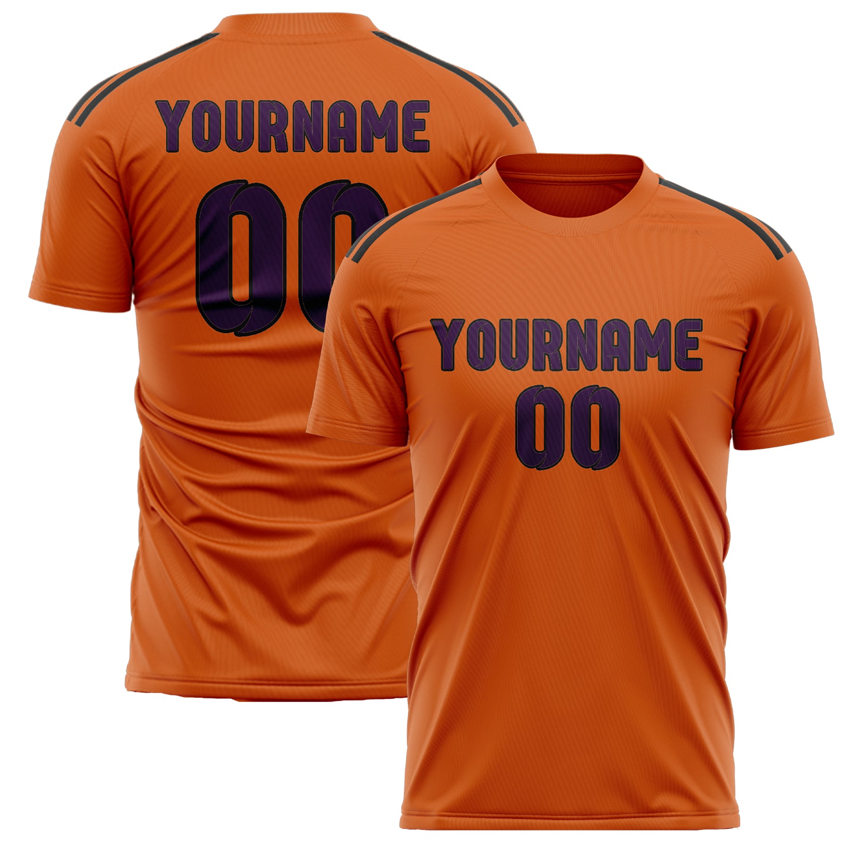 Custom Orange Purple Soccer Jersey