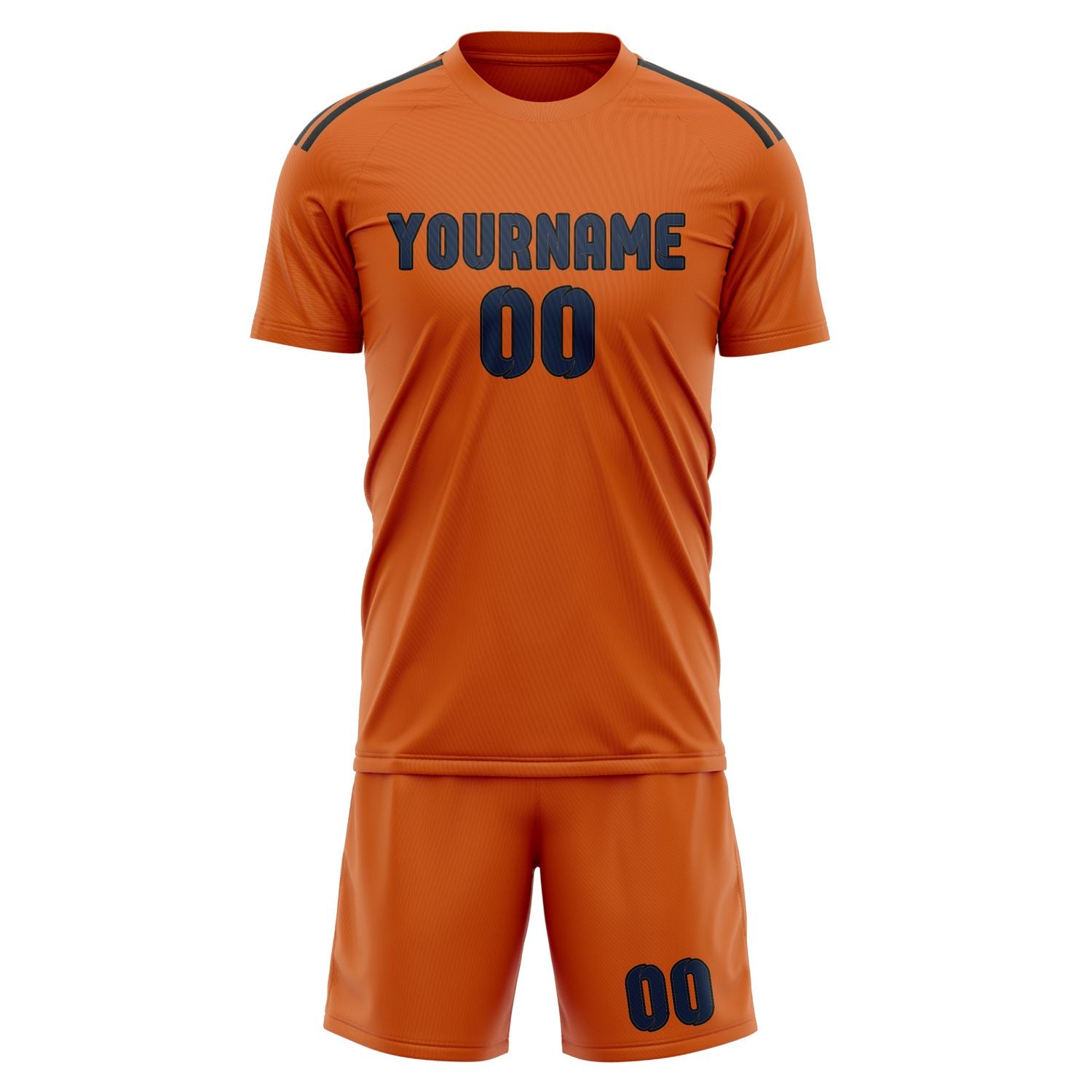 Custom Orange Blue Soccer Set
