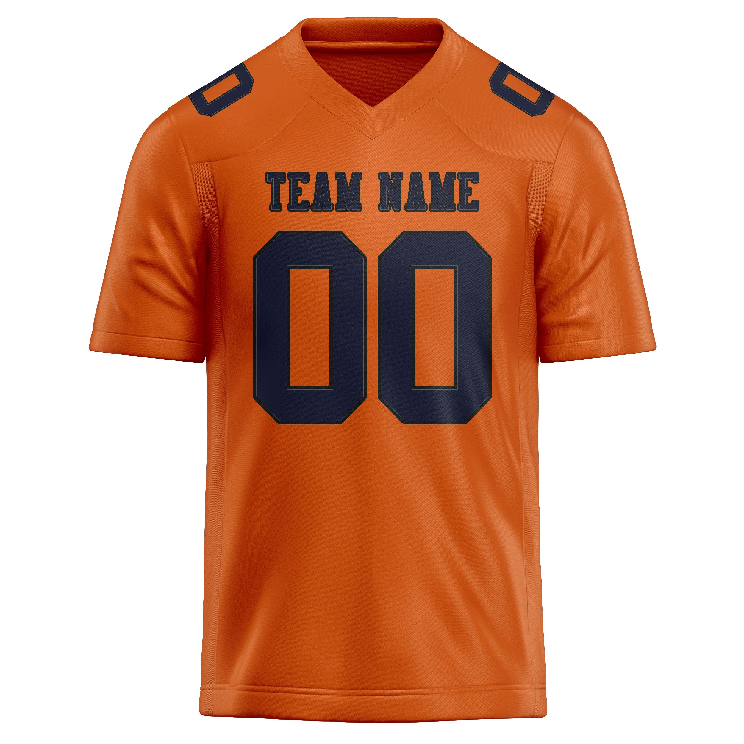 Custom Orange Navy Football Jersey