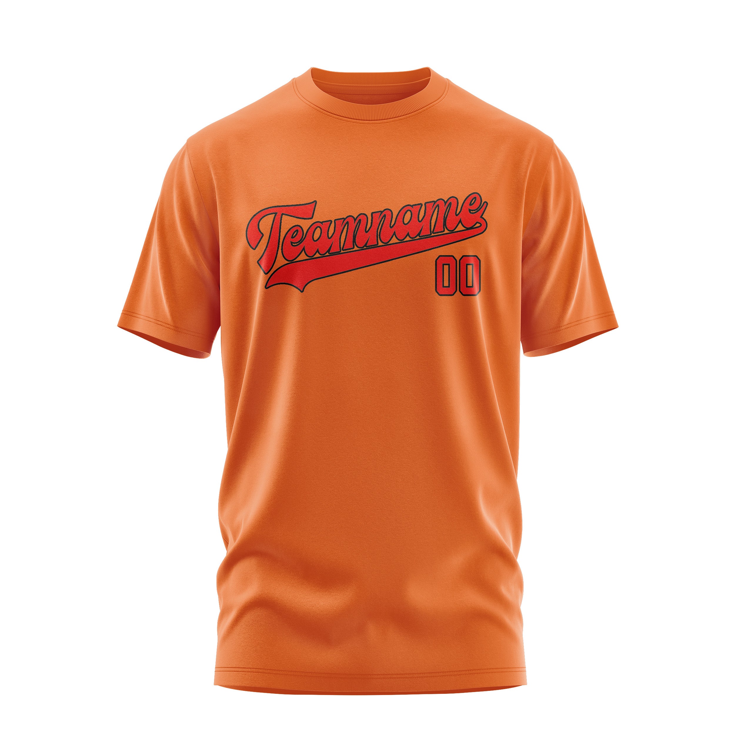 Custom Orange Orange Red T-Shirt