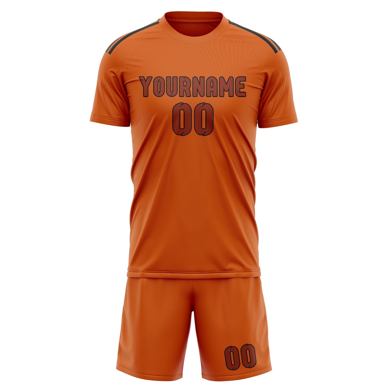 Custom Orange Coral Red Soccer Set
