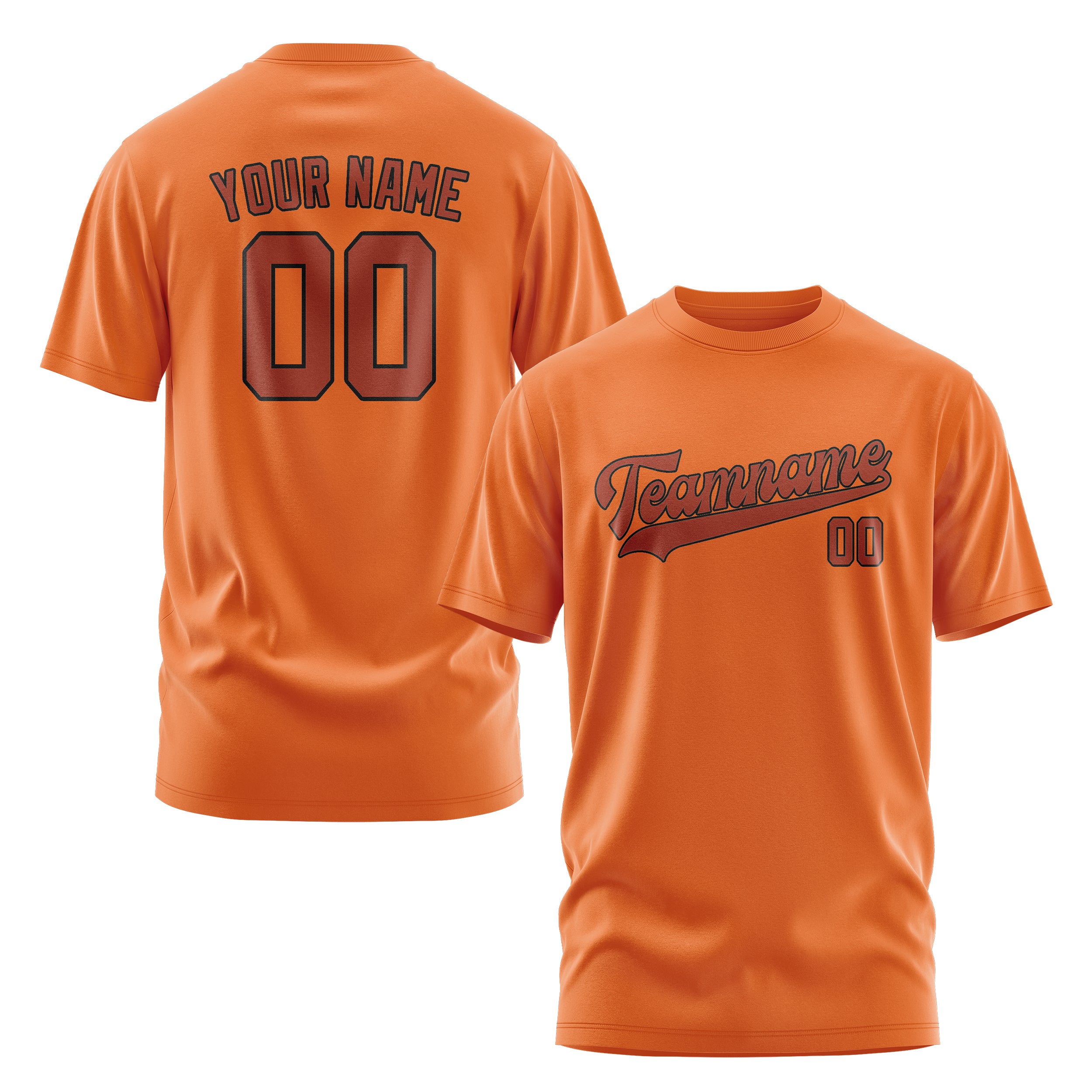 Custom Orange Coral Red T-Shirt