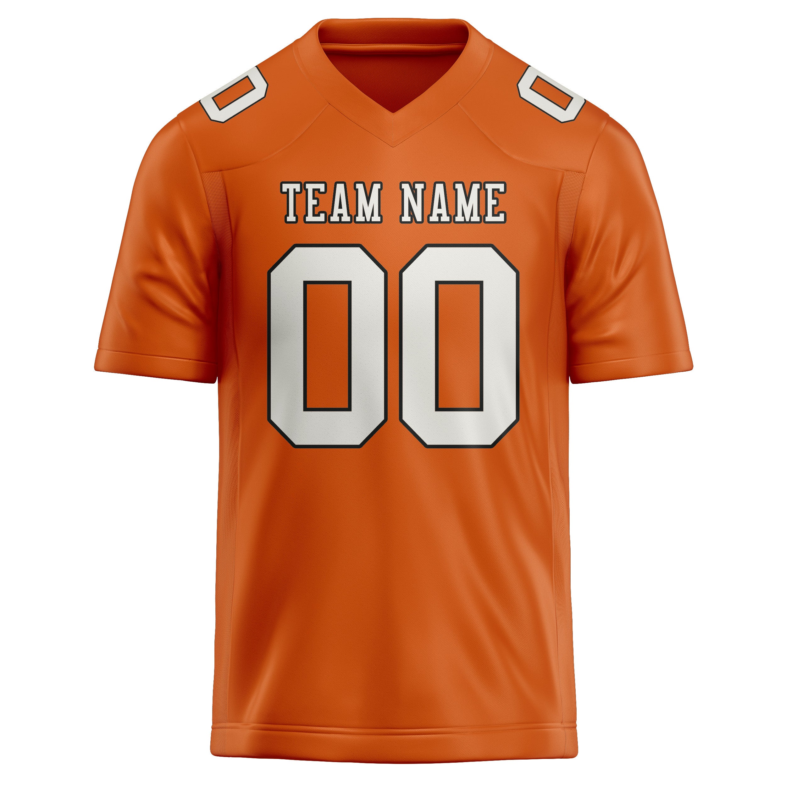 Custom Orange White Football Jersey