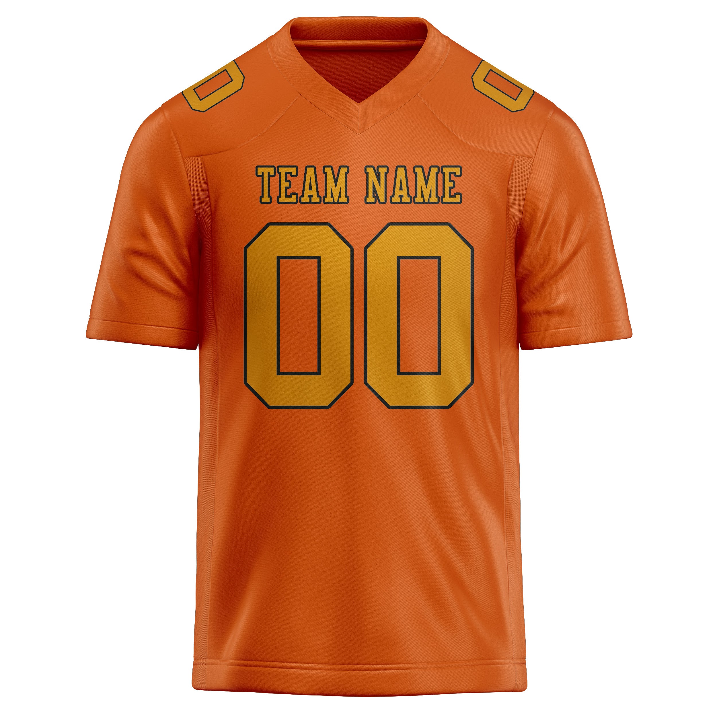 Custom Orange Yellow Football Jersey