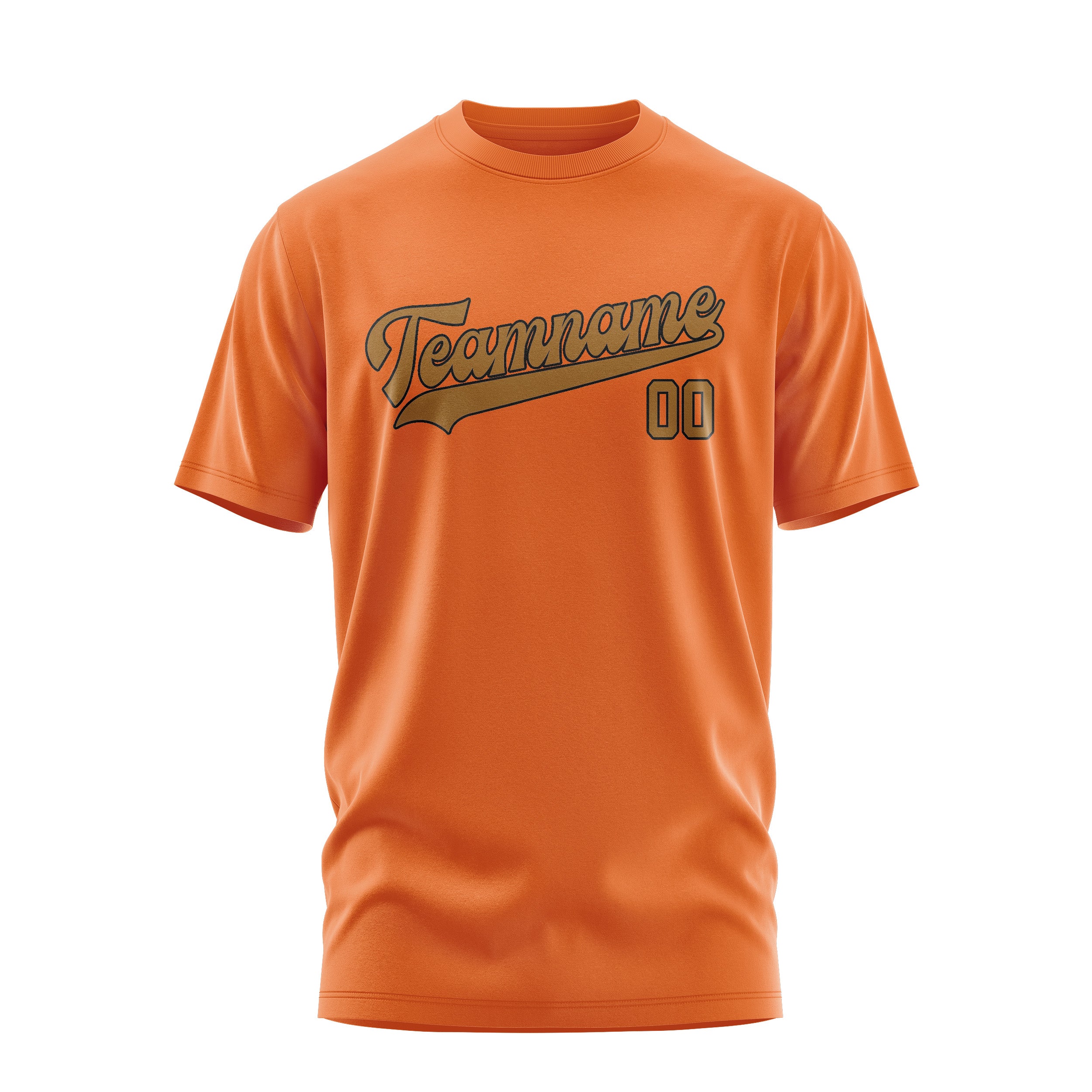 Custom Orange Khaki T-Shirt