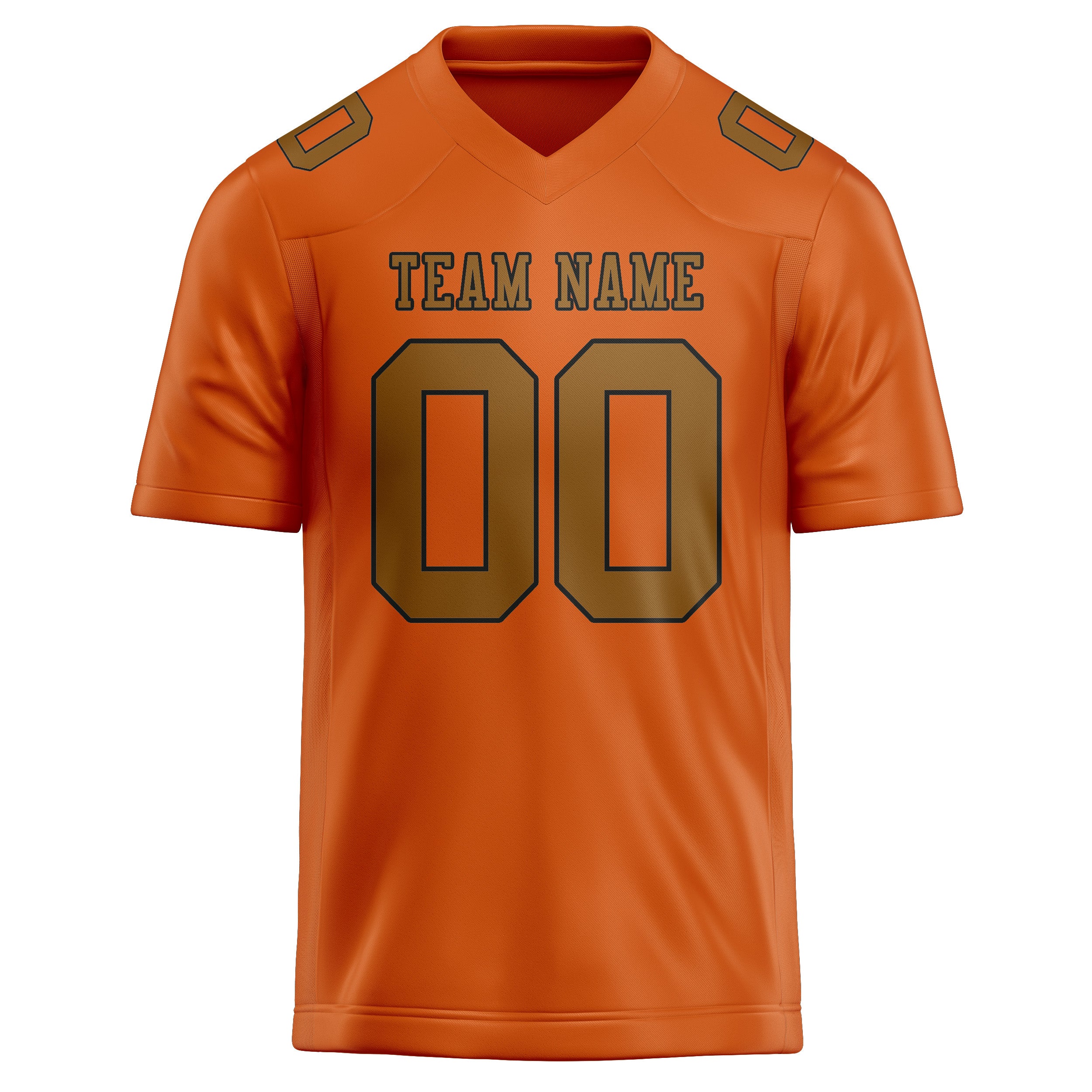 Custom Orange Khaki Football Jersey