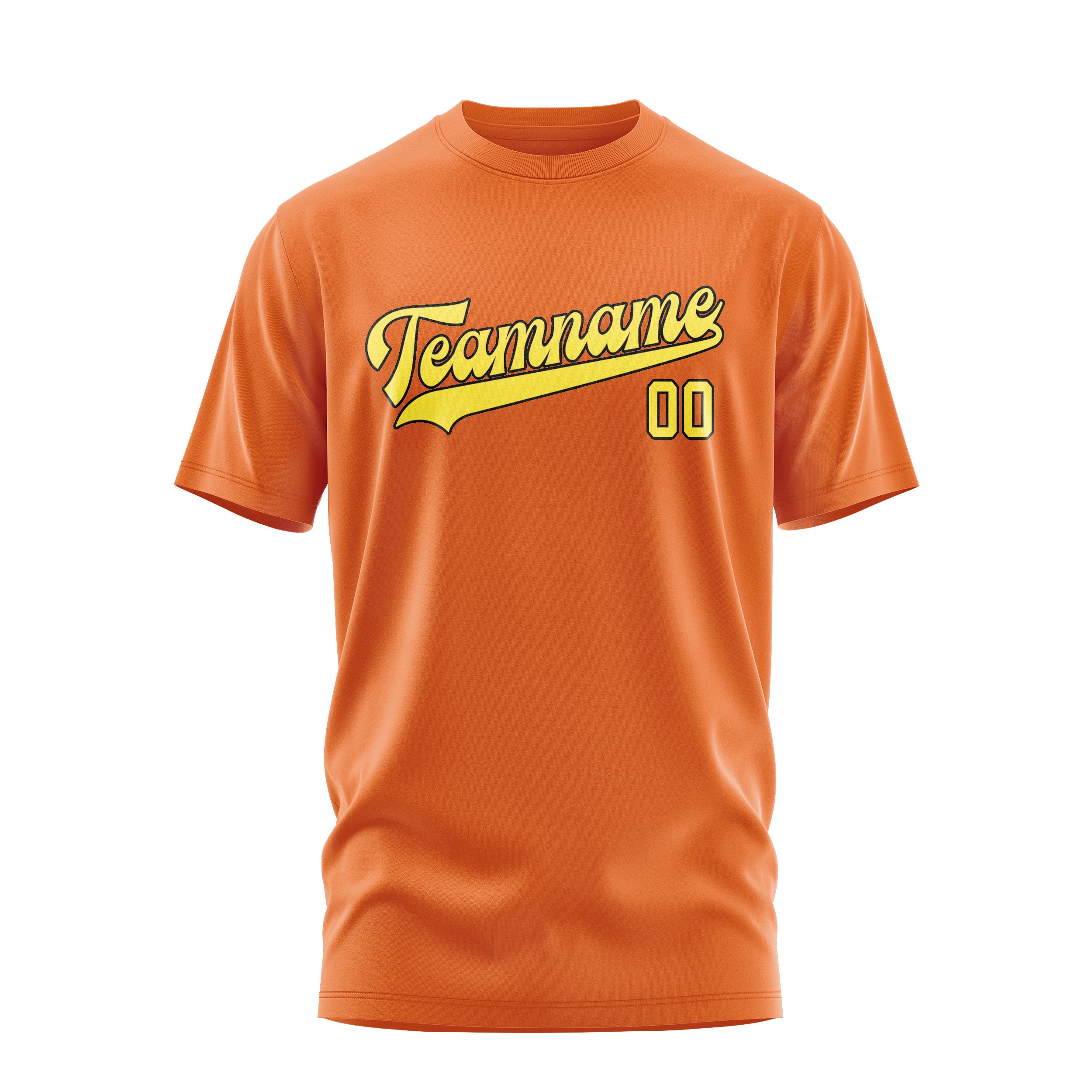 Custom Orange Light Yellow T-Shirt