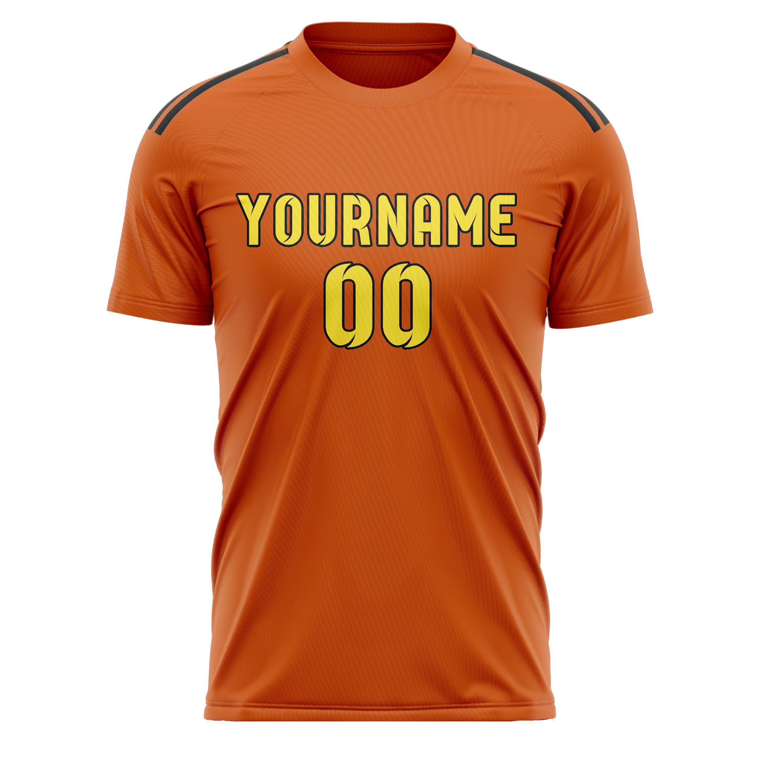 Custom Orange Light Yellow Soccer Jersey