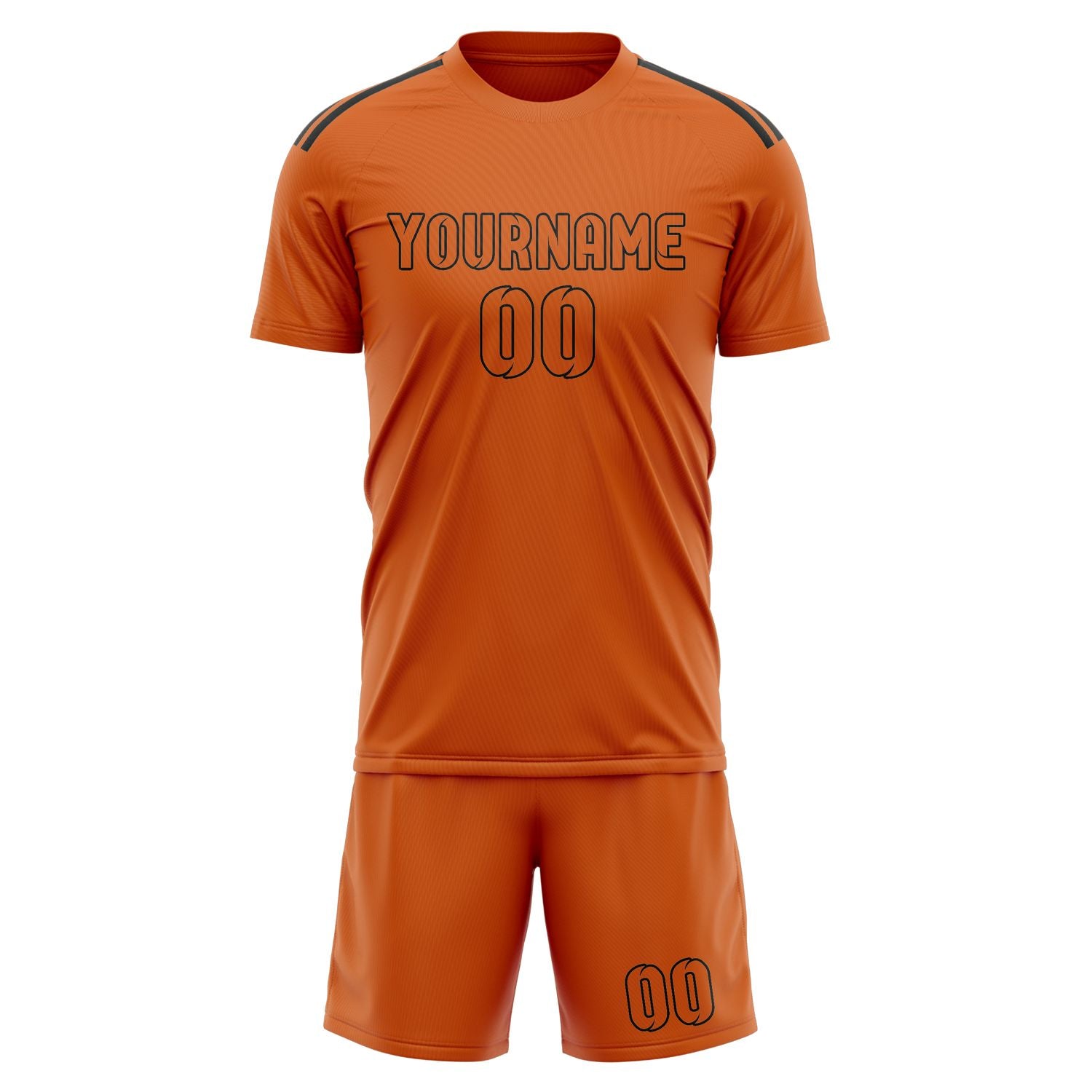 Custom Orange Orange Soccer Set