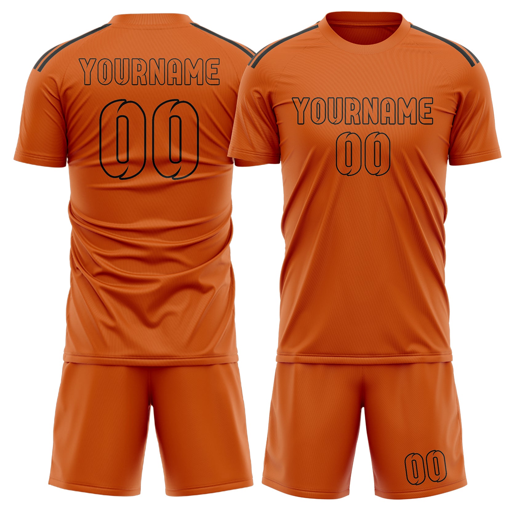 Custom Orange Orange Soccer Set