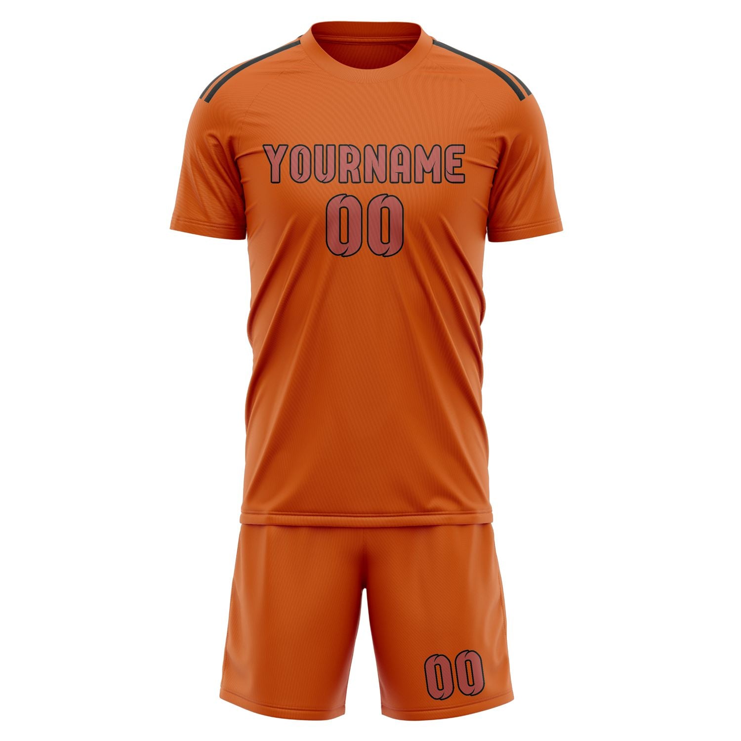 Custom Orange Copper Rose Soccer Set