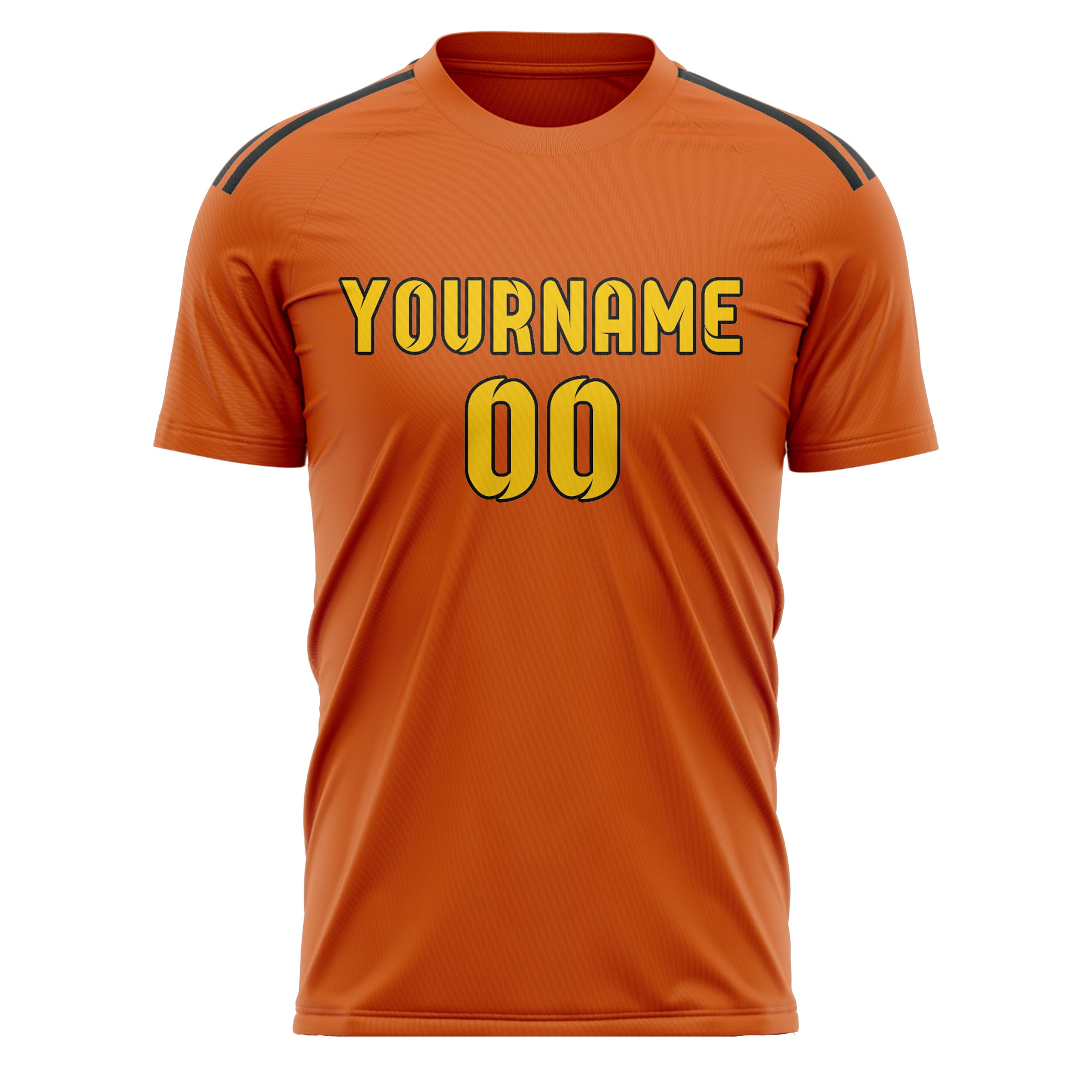 Custom Orange Gold Soccer Jersey
